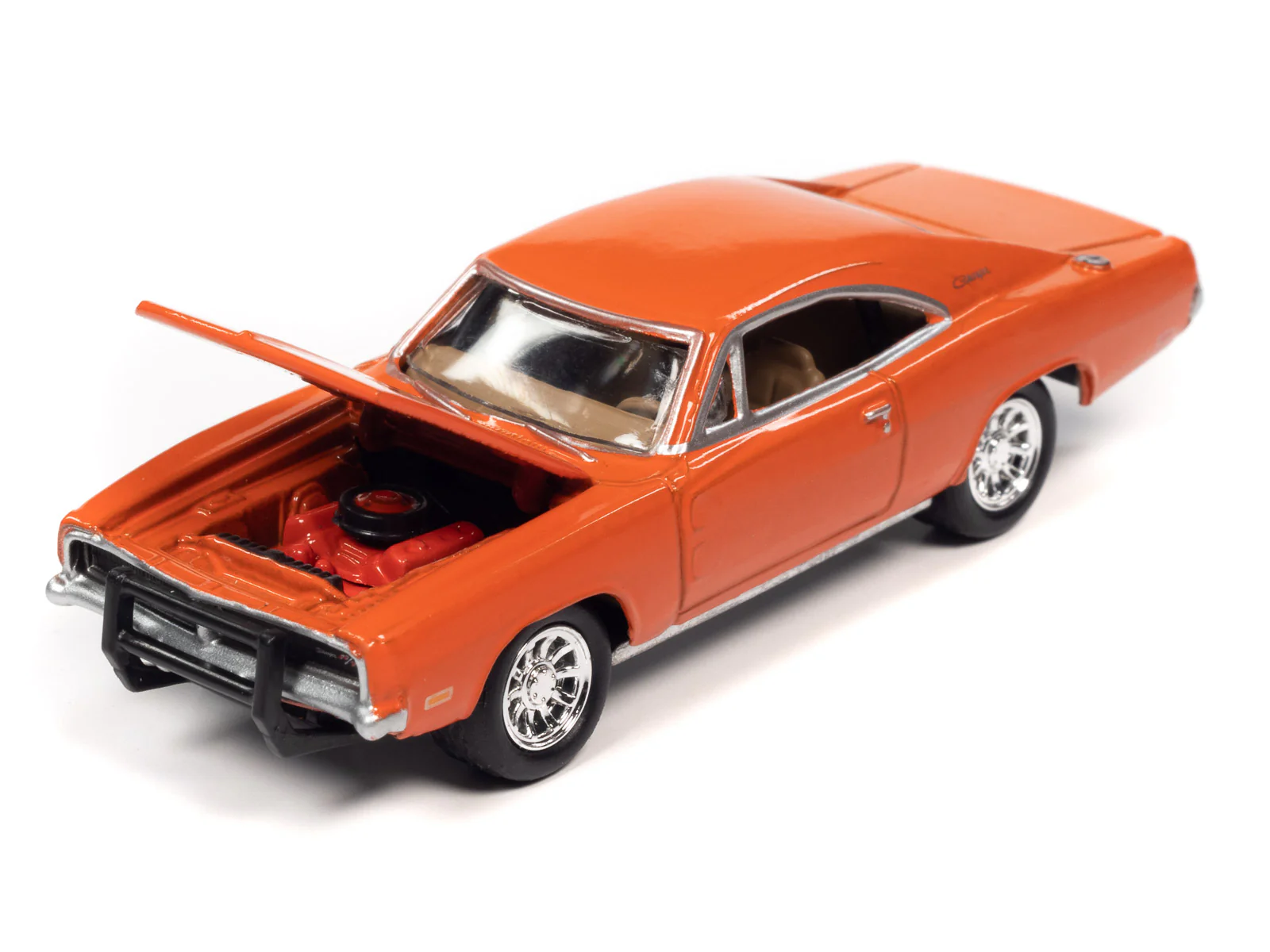Johnny Lightning 1969 Dodge Charger (Orange) 1:64 Scale Diecast - Image 3