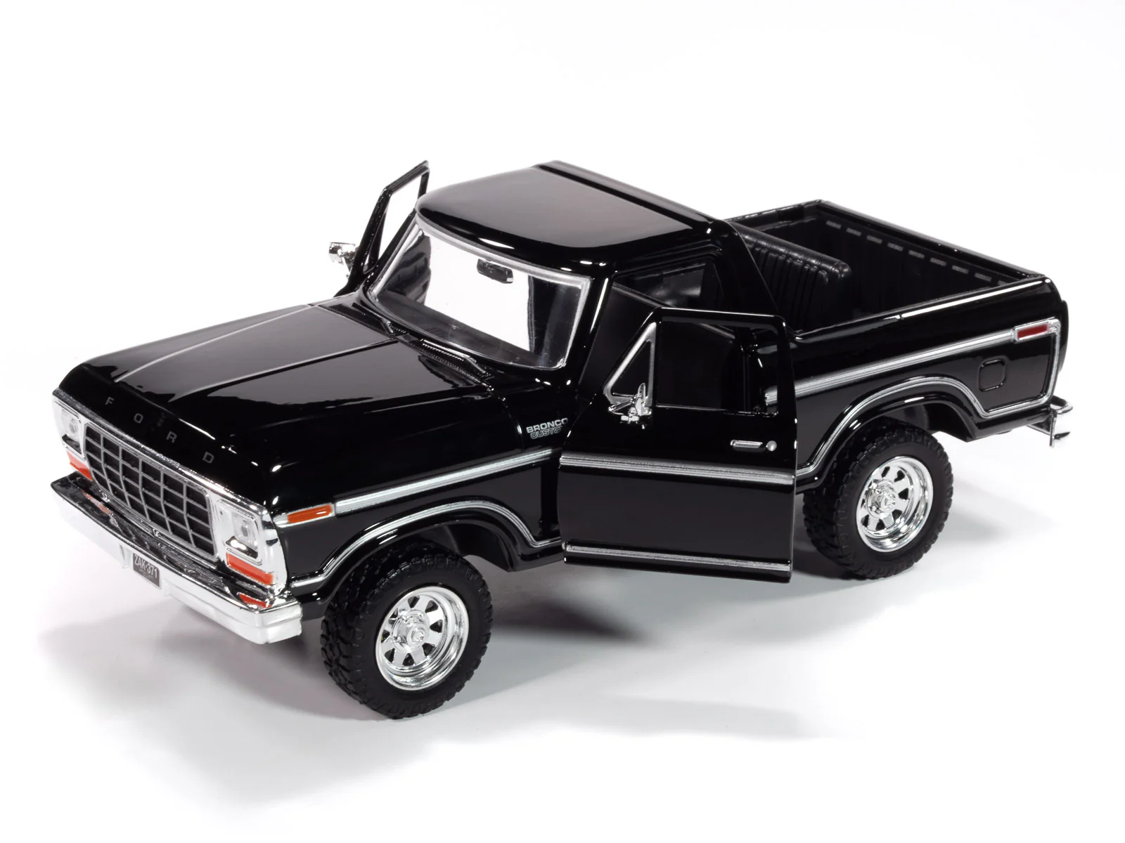 Johnny Lightning 1978 Ford Bronco (Black) 1:24 Diecast - Image 4
