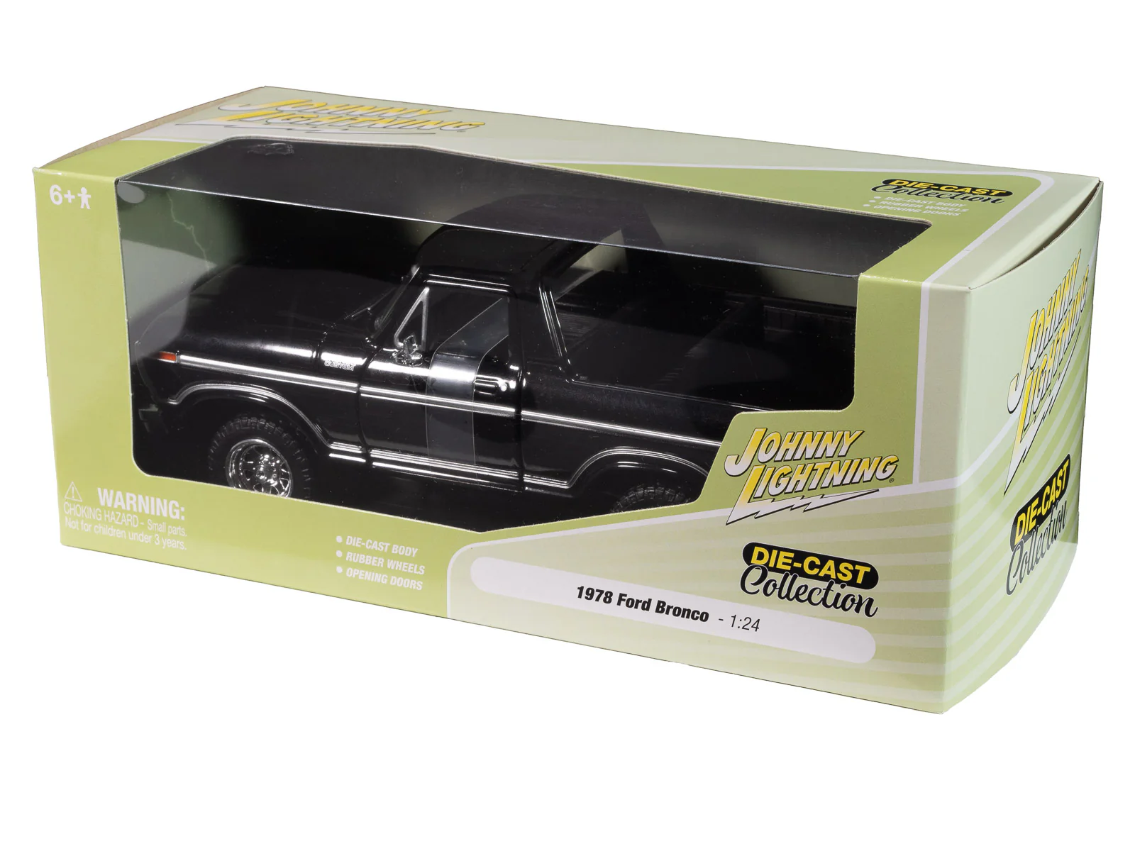 Johnny Lightning 1978 Ford Bronco (Black) 1:24 Diecast - Image 5