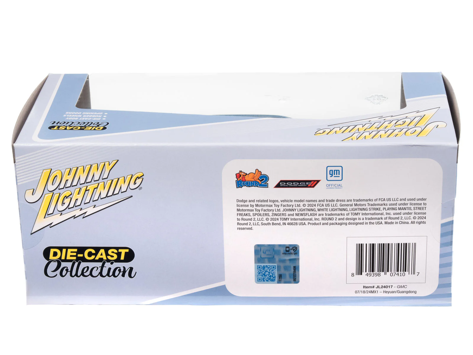 Johnny Lightning 2019 GMC Sierra 1500 Denali Crew Cab (Blue) 1:27 Diecast - Image 6