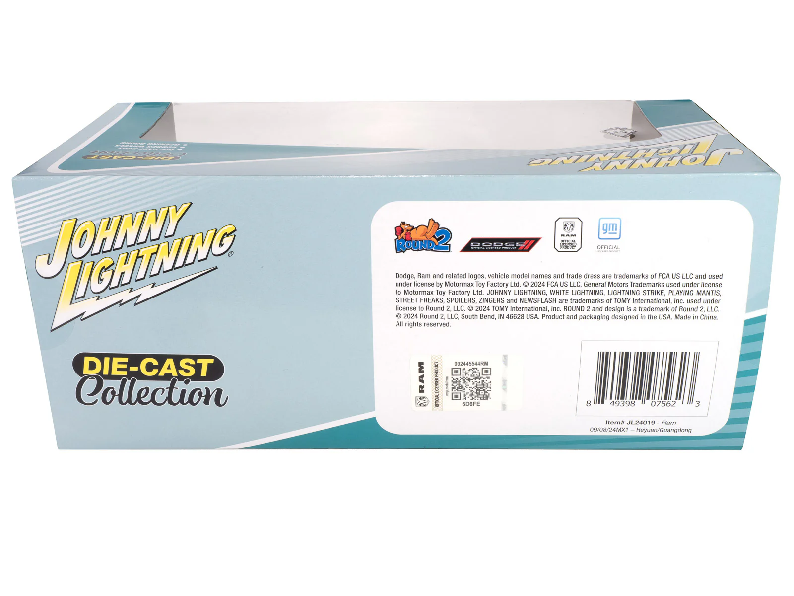 Johnny Lightning 2019 Ram 1500 Crew Cab Rebel (White) 1:27 Diecast - Image 6