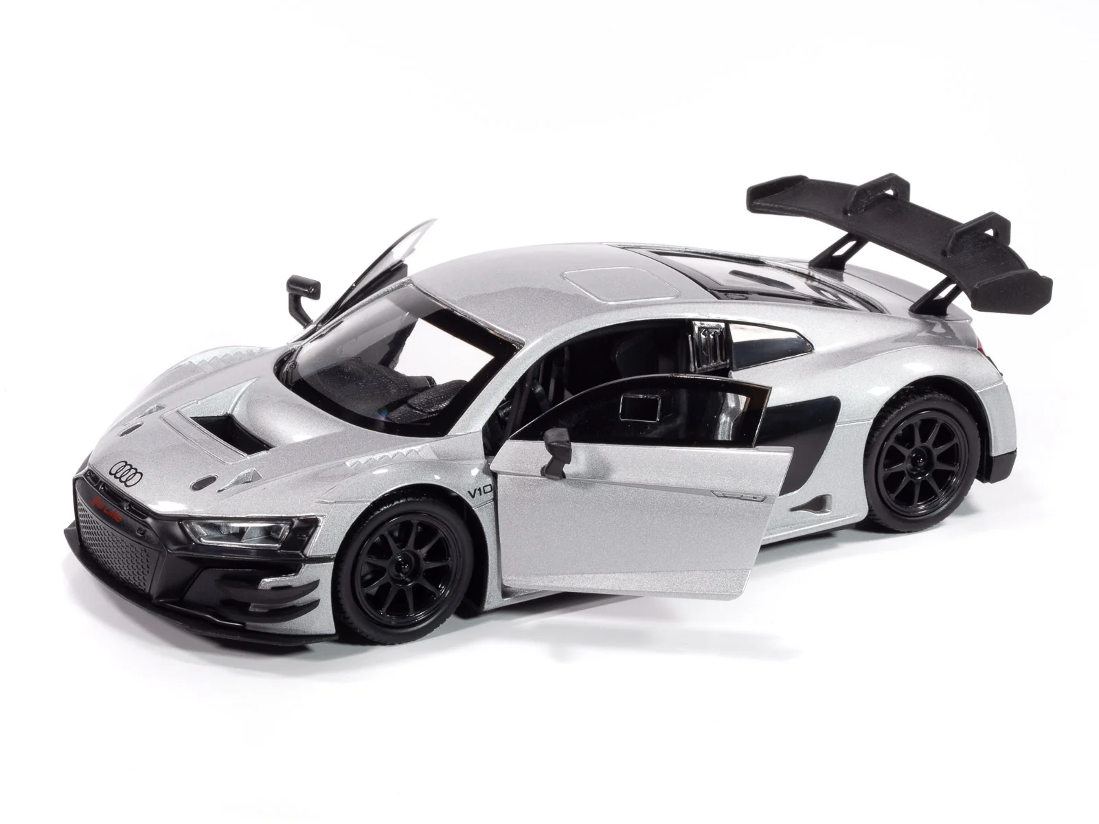 Johnny Lightning Audi R8 LMS GT3 (Silver) 1:24 Diecast - Image 4