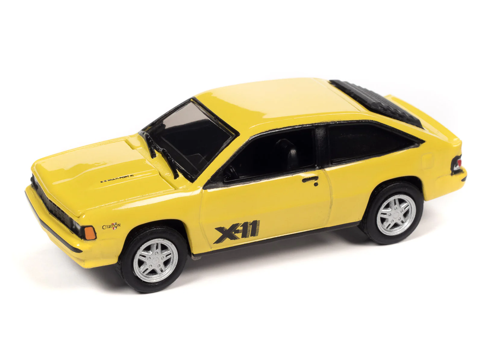 Johnny Lightning Classic Gold 1981 Chevrolet Citation X-11 (Bright Yellow) 1:64 Scale Diecast - Image 2