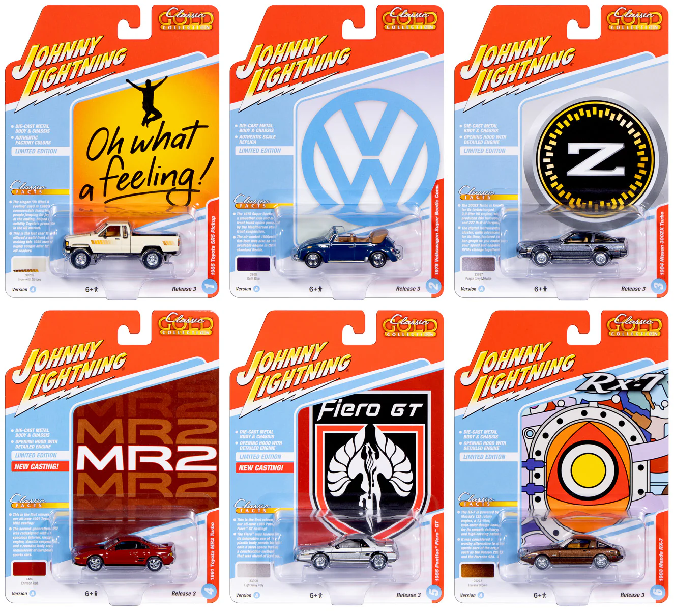 Johnny Lightning Classic Gold 2026 Release 1 Set A (6-Car Set) 1:64 Diecast