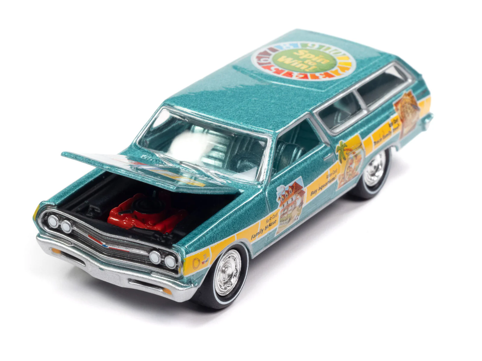 Johnny Lightning Game of Life 1965 Chevy Station Wagon 1:64 Scale Diecast - Image 3
