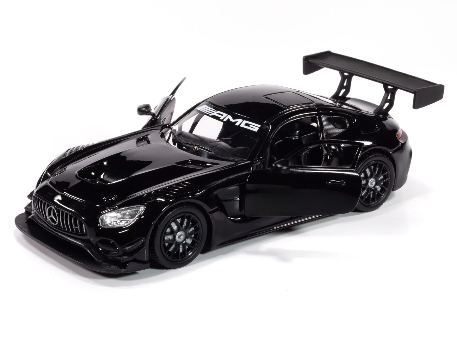 Johnny Lightning Mercedes AMG GT3 (Black) 1:24 Diecast - Image 4