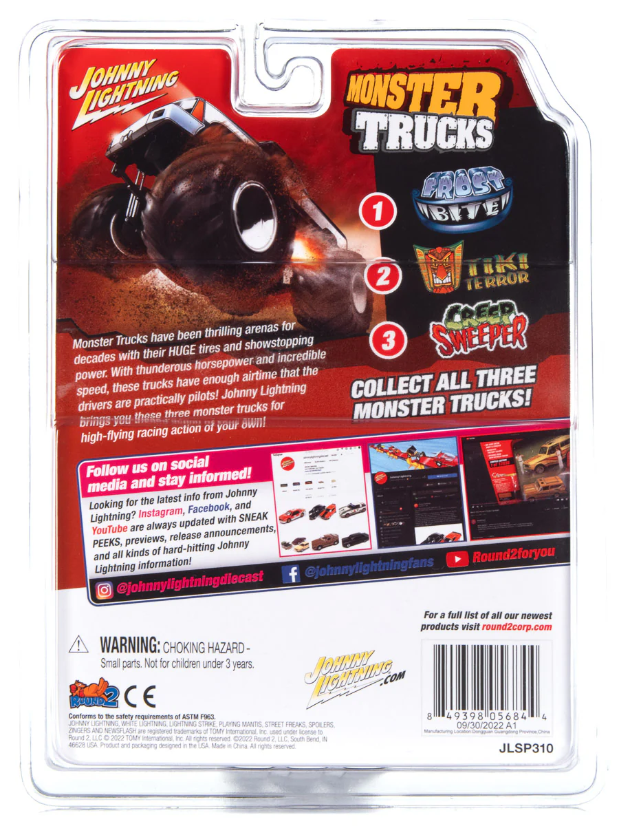 Johnny Lightning Monster Truck Creep Sweeper Zombie Response Unit (Black Tire Edition) 1:64 Scale Diecast - Image 3