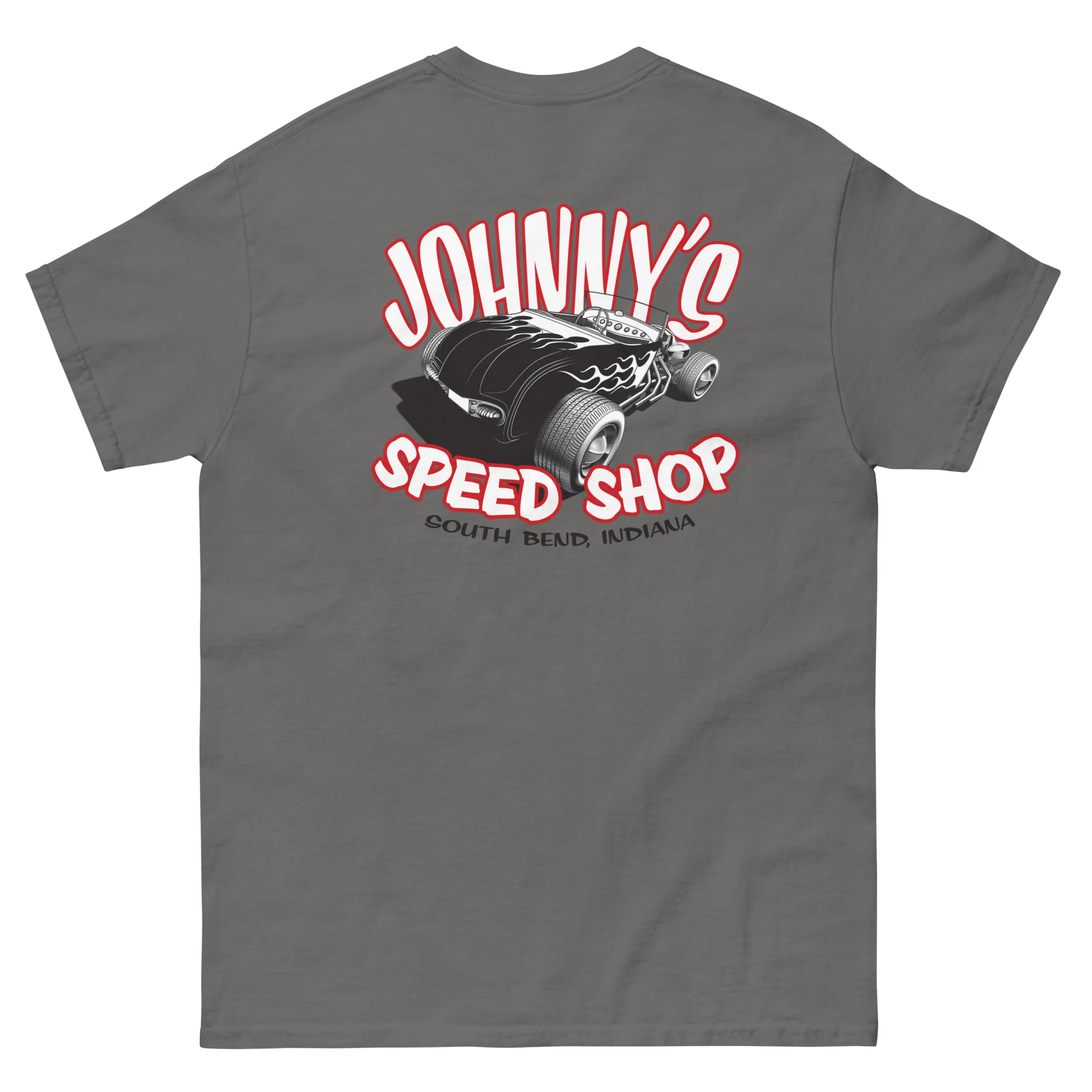JOHNNY LIGHTNING "SPEED SHOP" LOGO PRINTED T-SHIRT (FRONT AND BACK) - Image 11