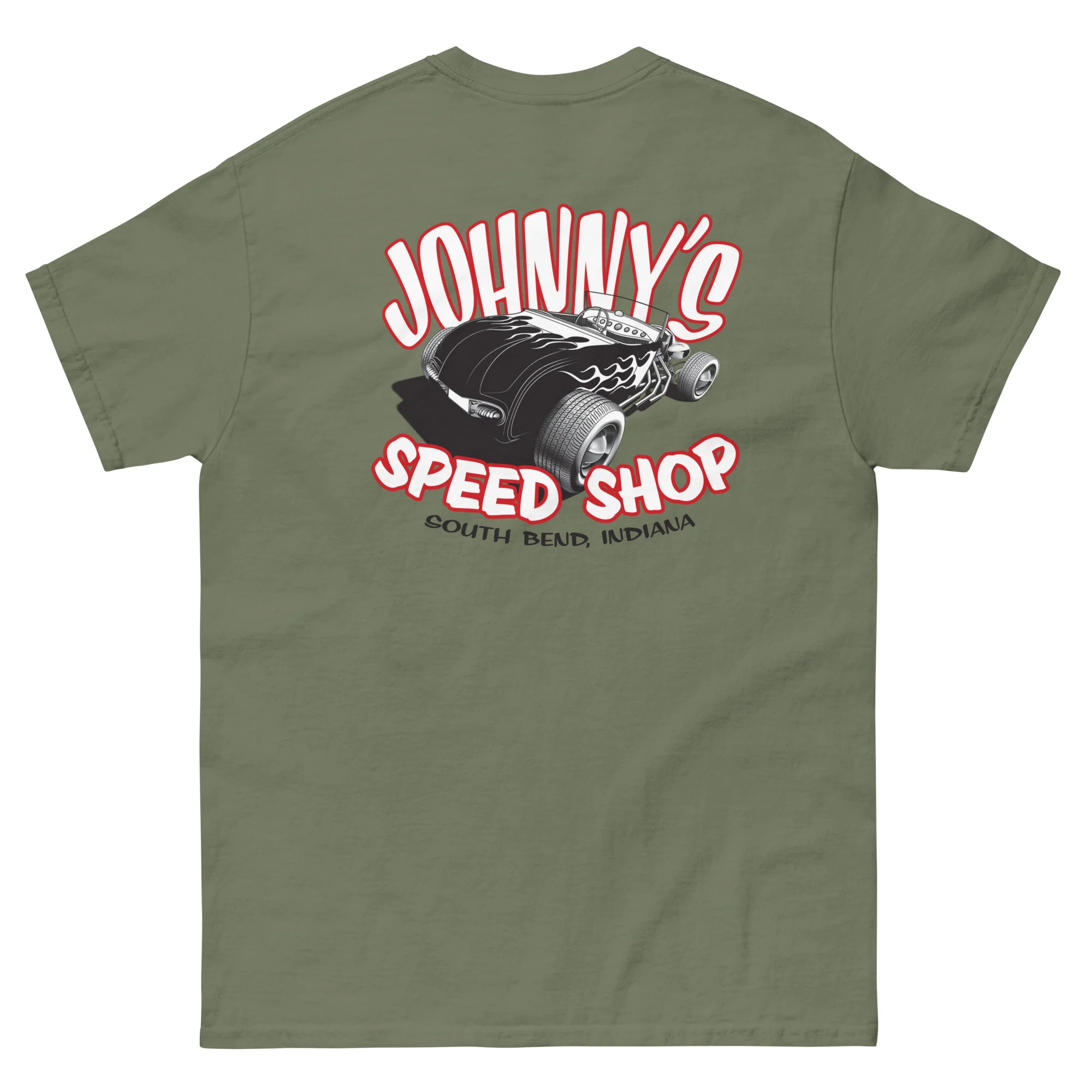 JOHNNY LIGHTNING "SPEED SHOP" LOGO PRINTED T-SHIRT (FRONT AND BACK) - Image 13