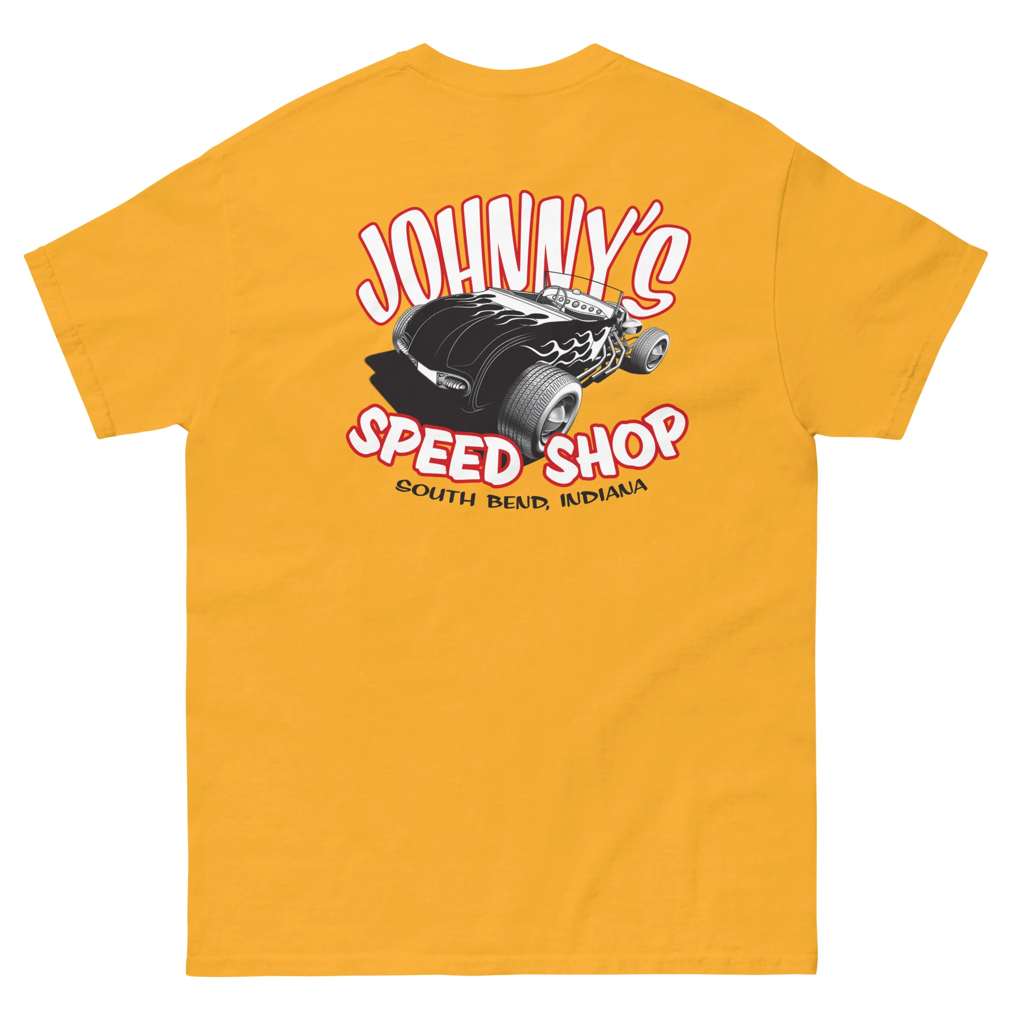 JOHNNY LIGHTNING "SPEED SHOP" LOGO PRINTED T-SHIRT (FRONT AND BACK) - Image 19