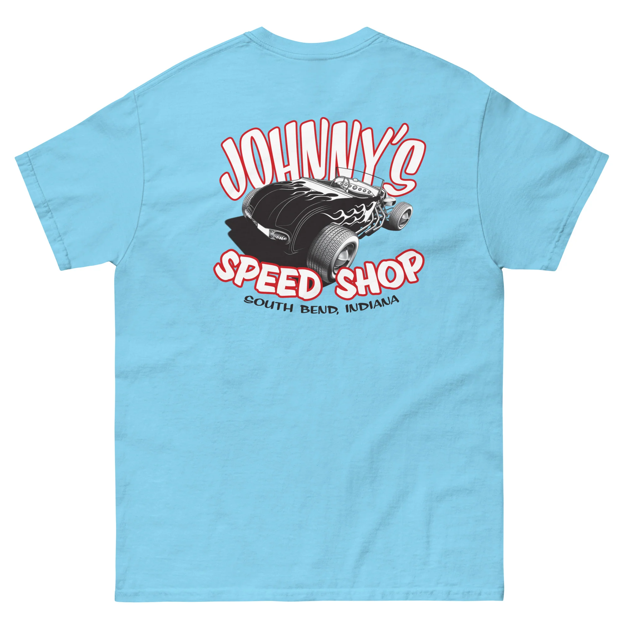 JOHNNY LIGHTNING "SPEED SHOP" LOGO PRINTED T-SHIRT (FRONT AND BACK) - Image 23