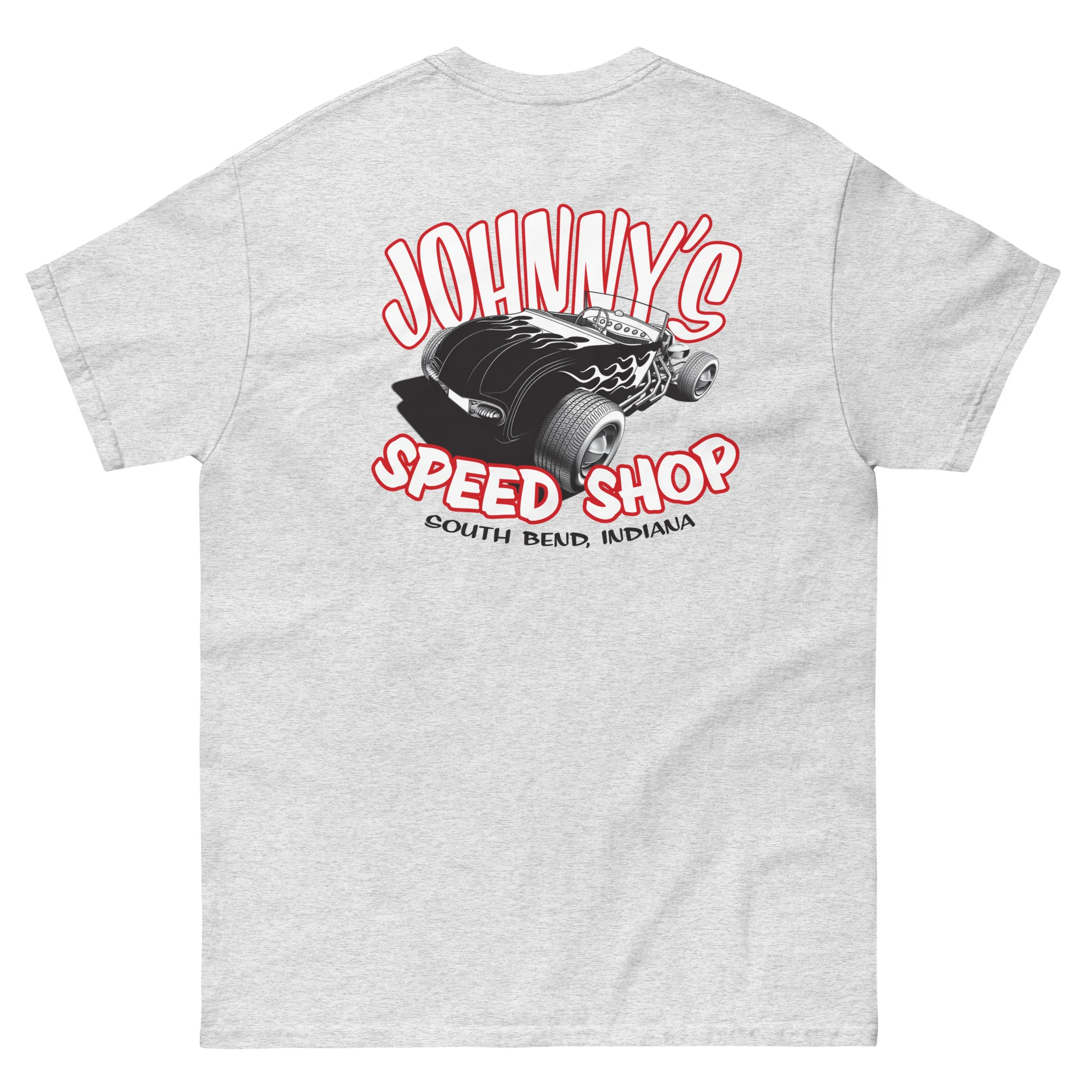 JOHNNY LIGHTNING "SPEED SHOP" LOGO PRINTED T-SHIRT (FRONT AND BACK) - Image 25