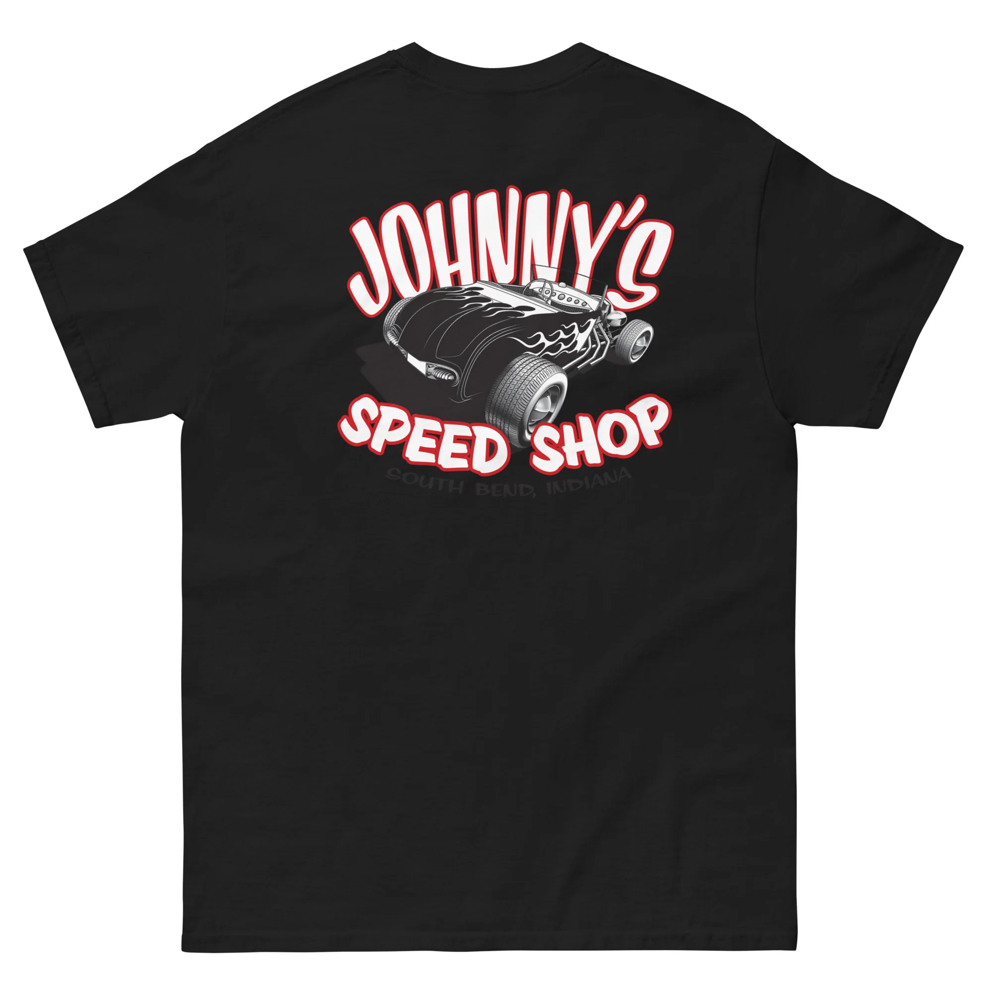 JOHNNY LIGHTNING "SPEED SHOP" LOGO PRINTED T-SHIRT (FRONT AND BACK) - Image 3