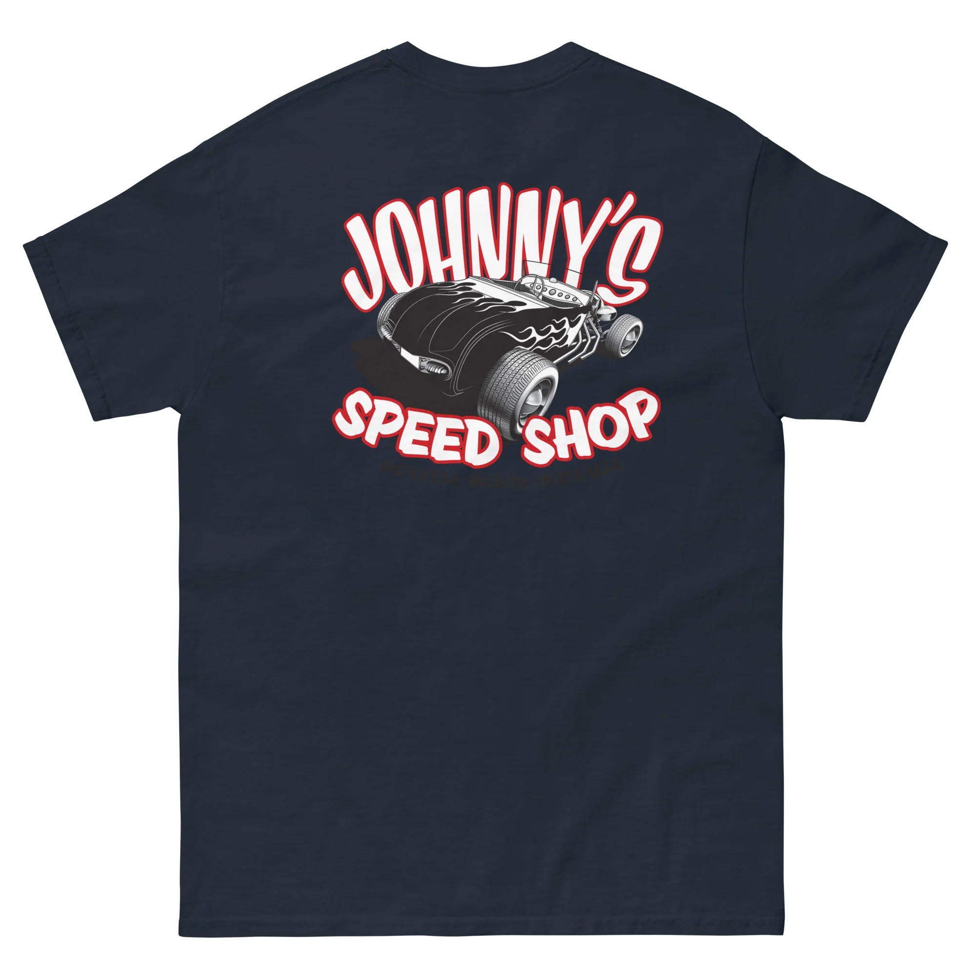 JOHNNY LIGHTNING "SPEED SHOP" LOGO PRINTED T-SHIRT (FRONT AND BACK) - Image 5
