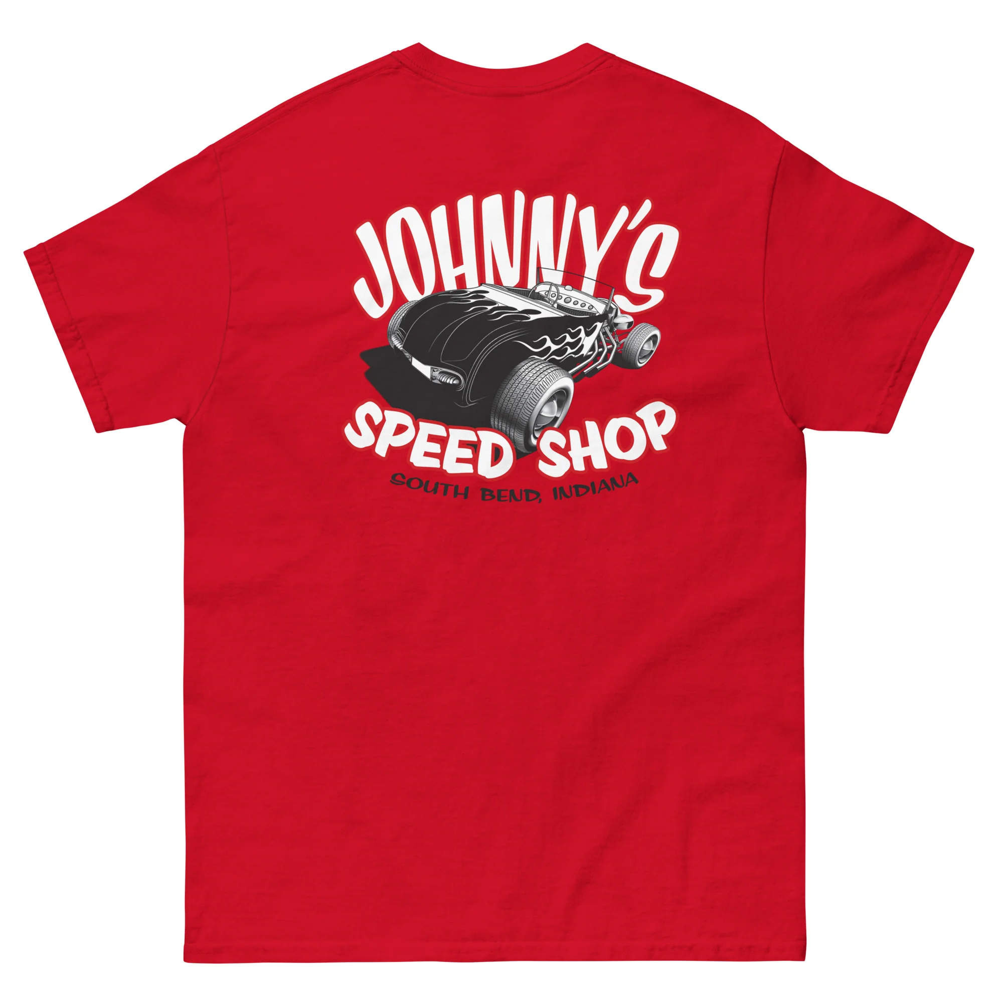 JOHNNY LIGHTNING "SPEED SHOP" LOGO PRINTED T-SHIRT (FRONT AND BACK) - Image 7