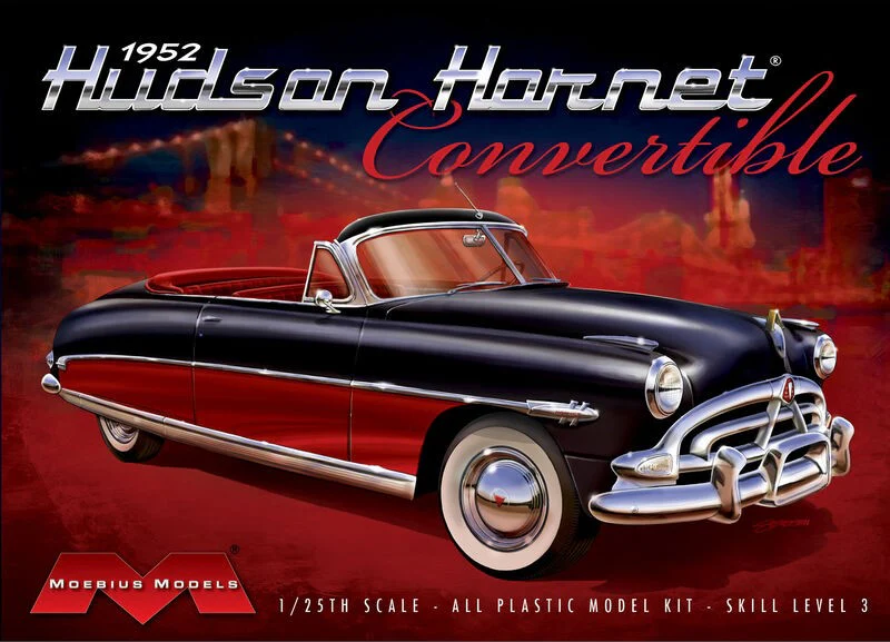 Moebius 1952 Hudson Hornet Covertible 1:25 Scale Model Kit