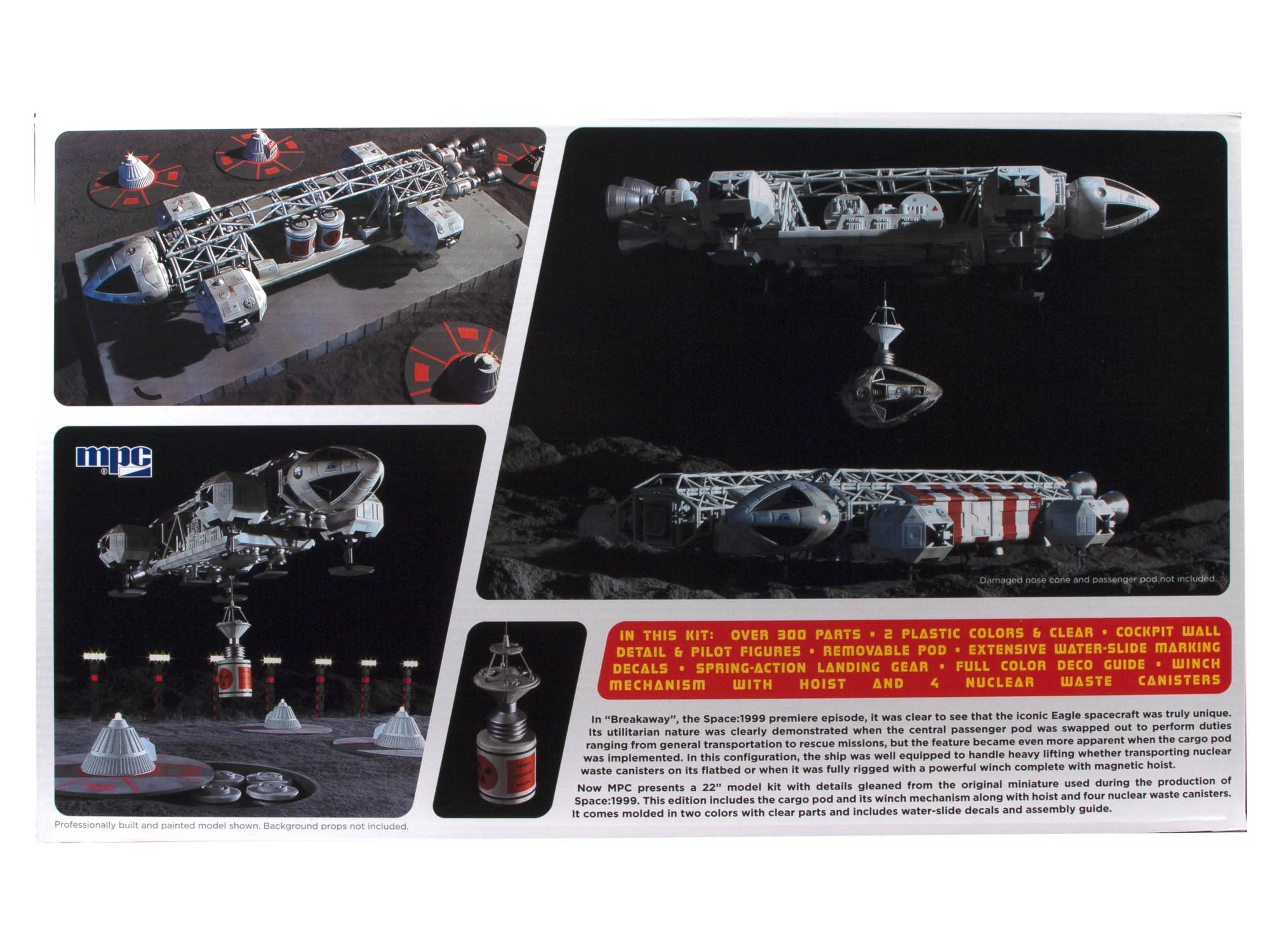 MPC Space 1999: 22" Eagle w/Cargo Pod 1:48 Scale Model Kit - Image 4