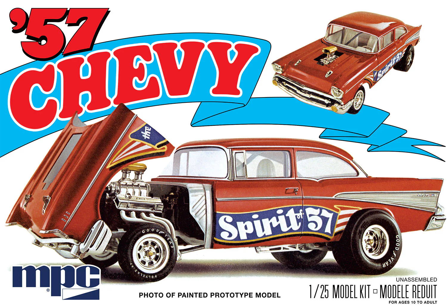 MPC 1957 Chevy Bel Air "Spirit of 57" 1:25 Scale Model Kit - Image 5