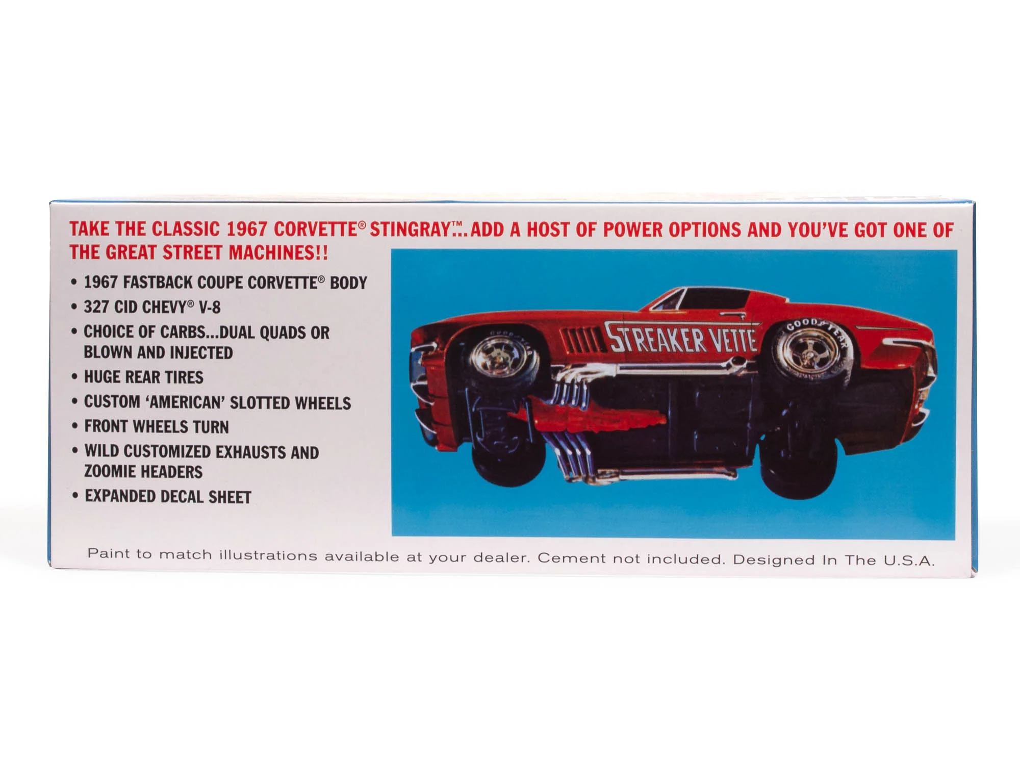 MPC 1967 Chevy Corvette Stingray "Streaker Vette" 1:25 Scale Model Kit - Image 3
