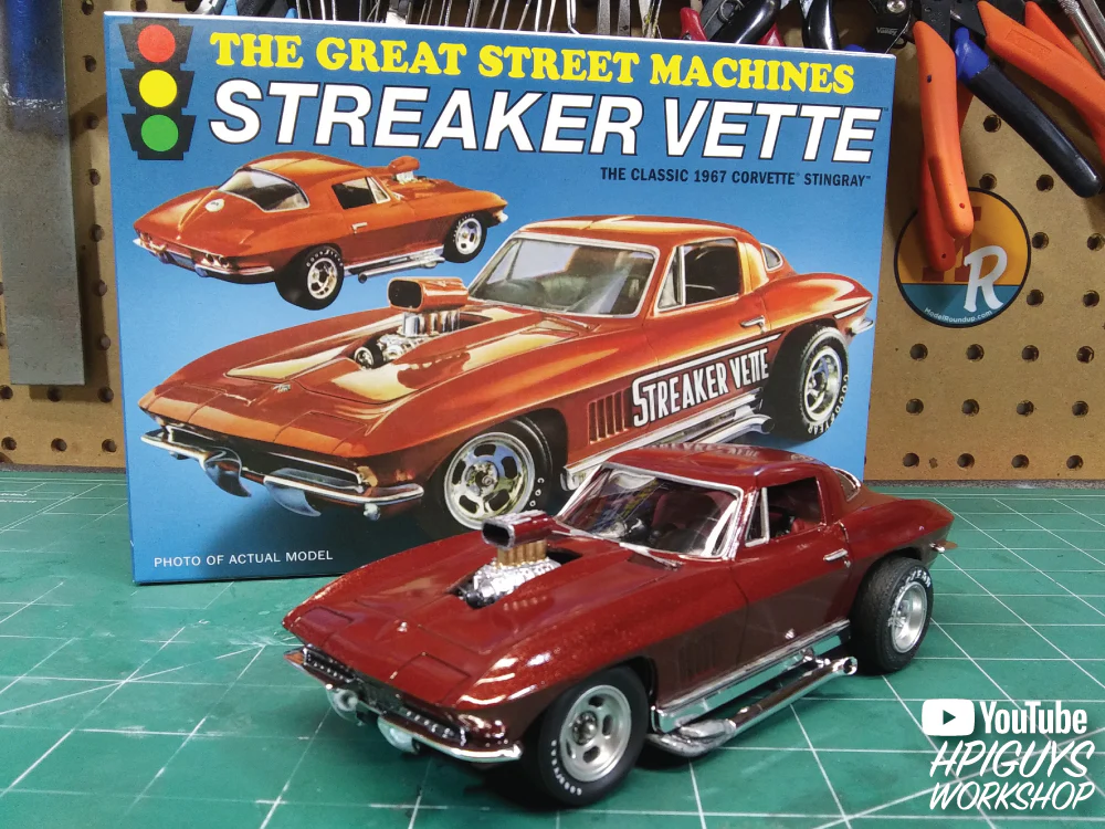 MPC 1967 Chevy Corvette Stingray "Streaker Vette" 1:25 Scale Model Kit - Image 5