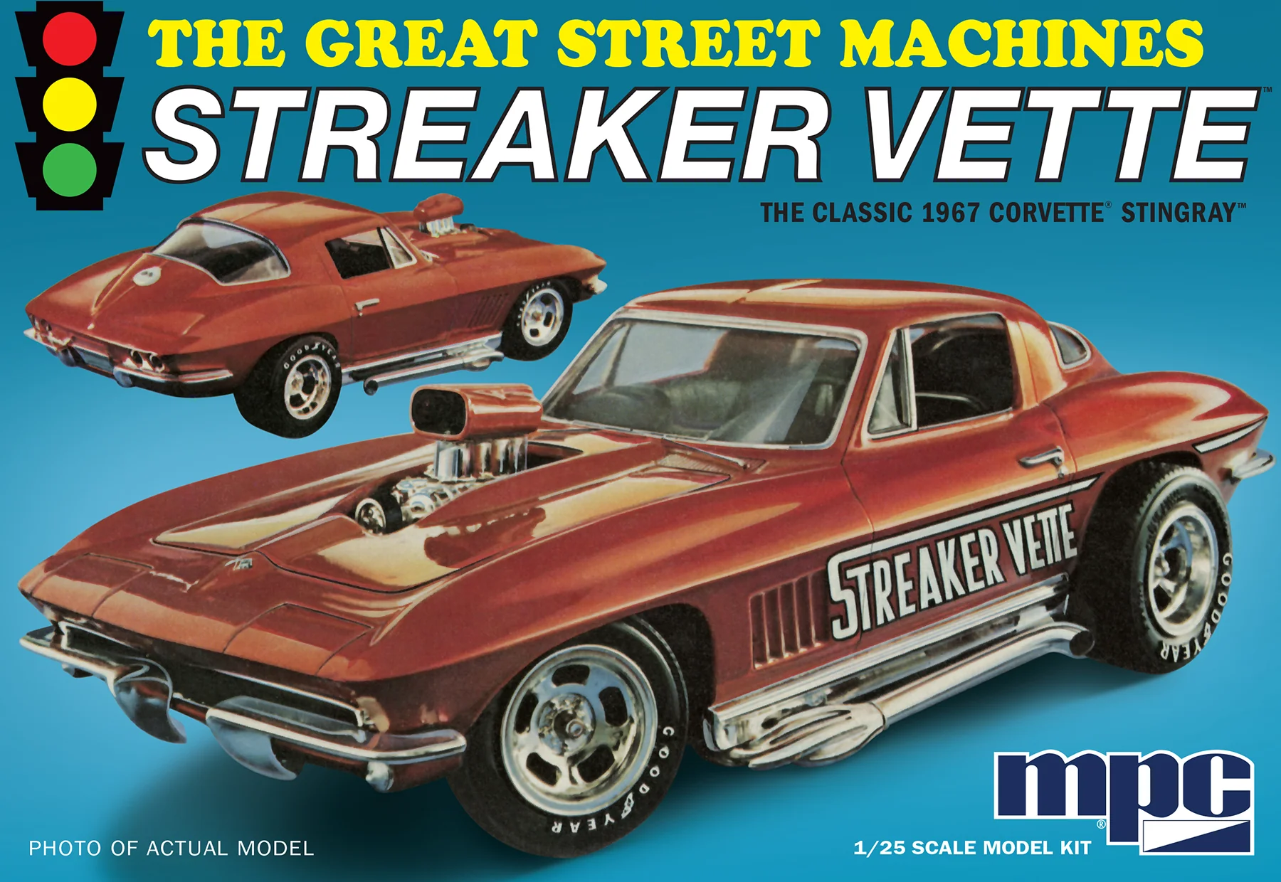MPC 1967 Chevy Corvette Stingray "Streaker Vette" 1:25 Scale Model Kit - Image 6