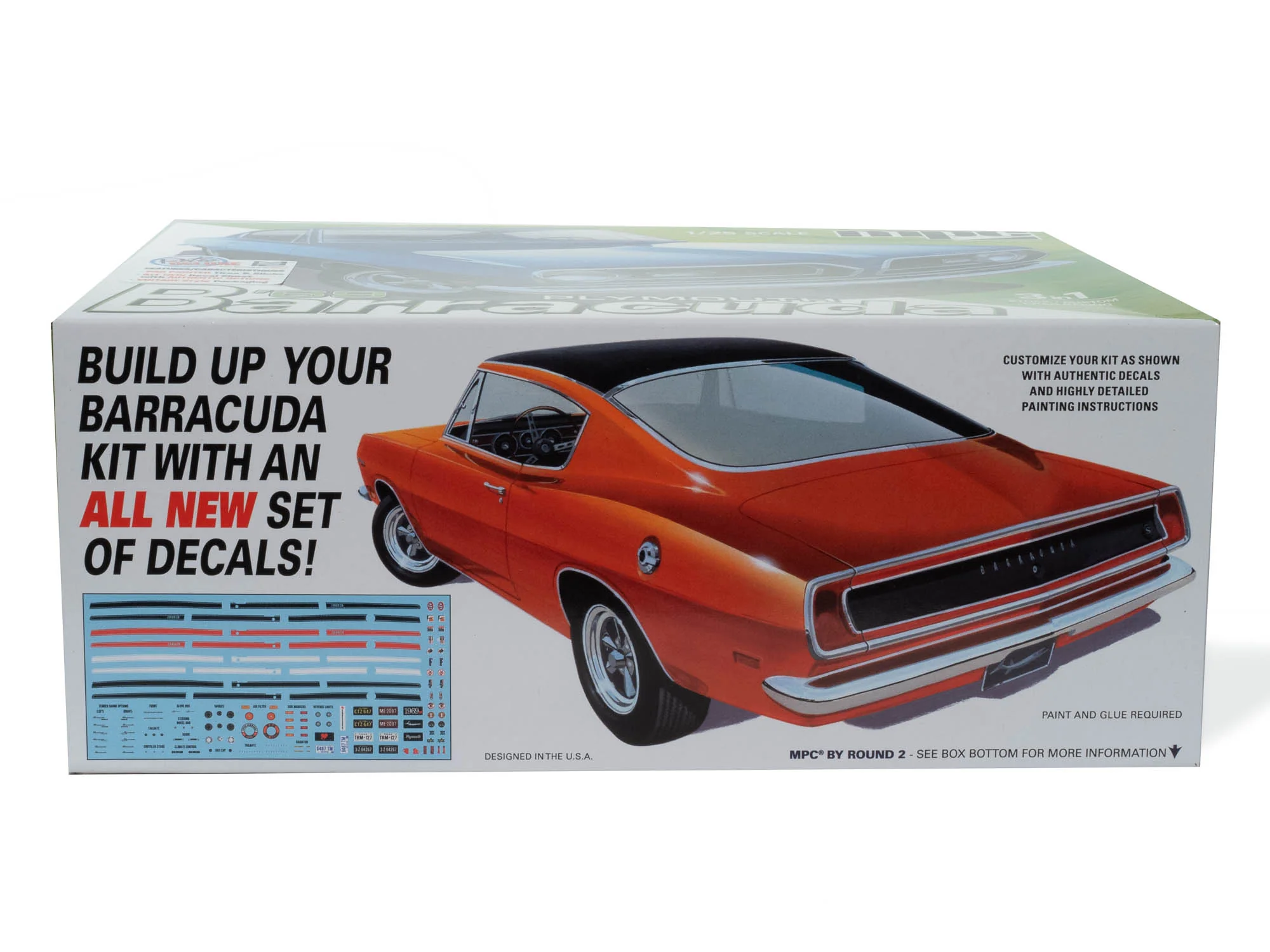 MPC 1969 Plymouth Barracuda 1:25 Scale Model Kit - Image 3