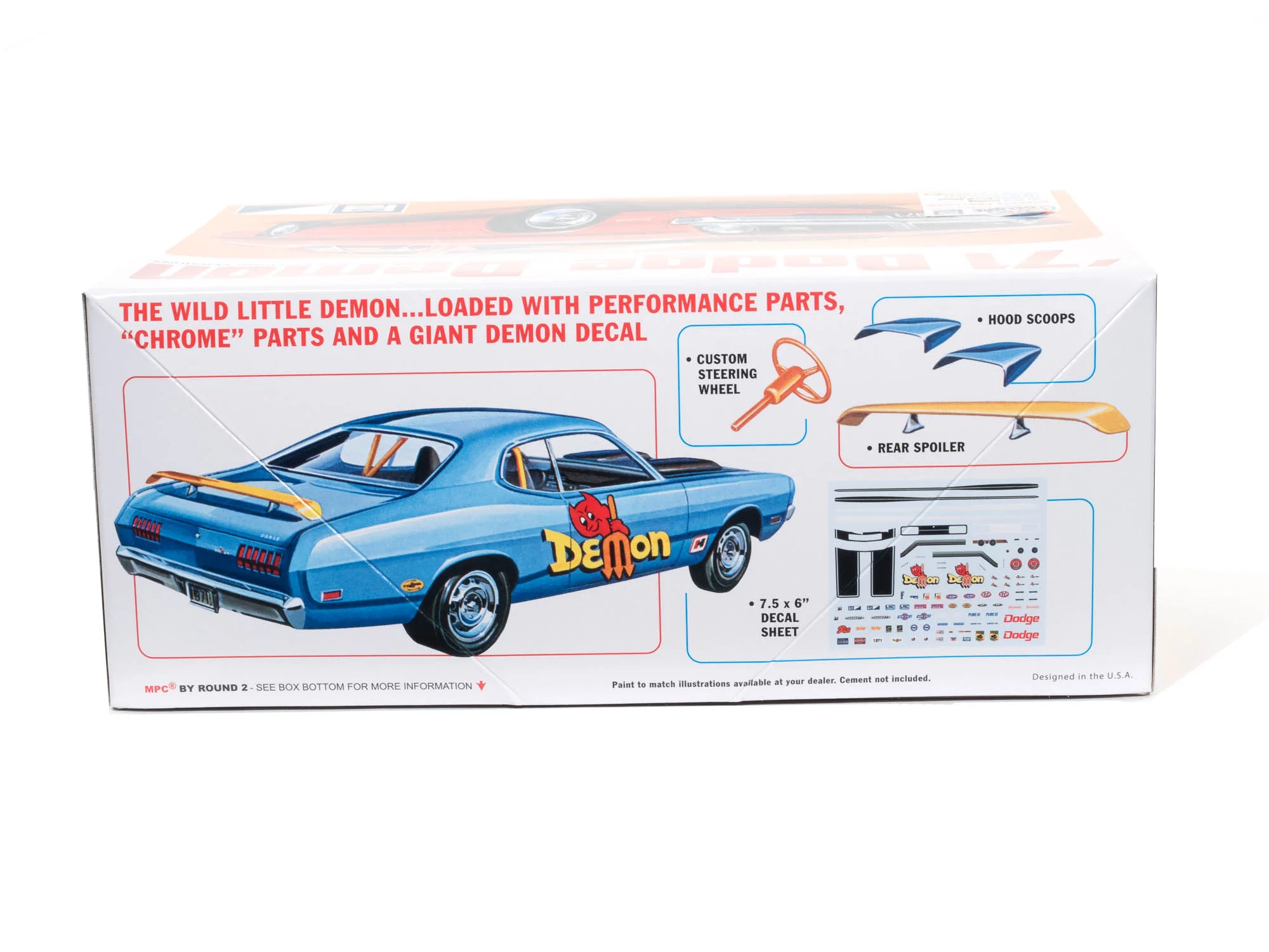 MPC 1971 Dodge Demon 1:25 Scale Model Kit - Image 3