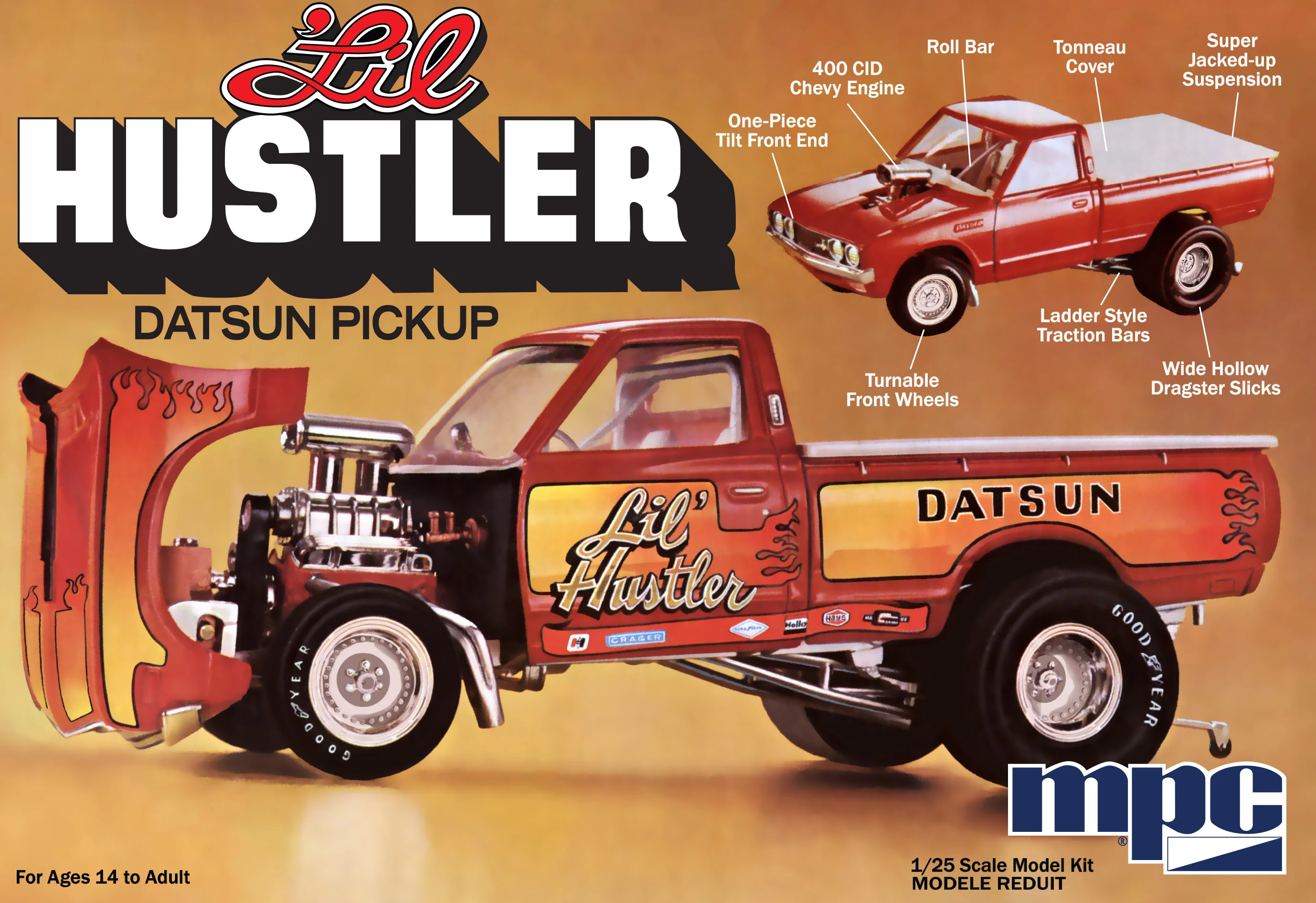 MPC 1975 Datsun Pickup "Li'l Hustler" 1:25 Scale Model Kit - Image 6
