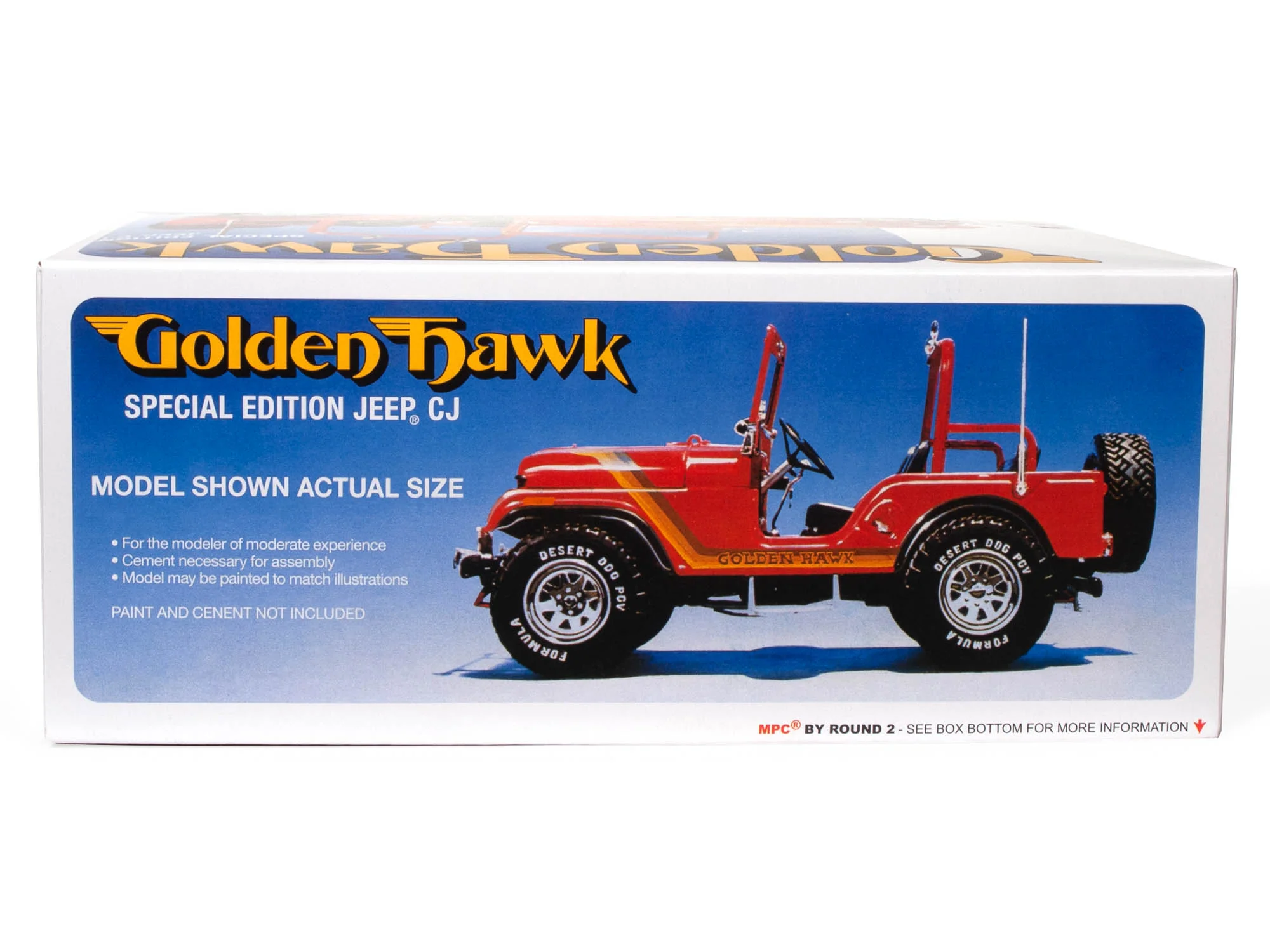 MPC 1981 Jeep CJ5 Golden Hawk 1:25 Scale Model Kit - Image 2