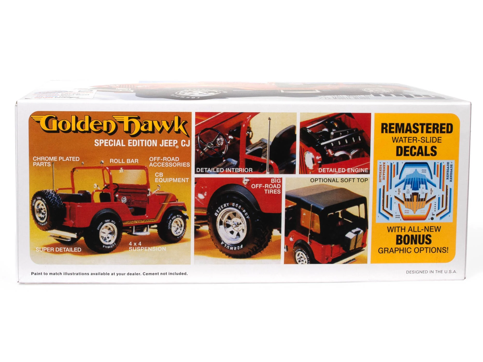 MPC 1981 Jeep CJ5 Golden Hawk 1:25 Scale Model Kit - Image 3