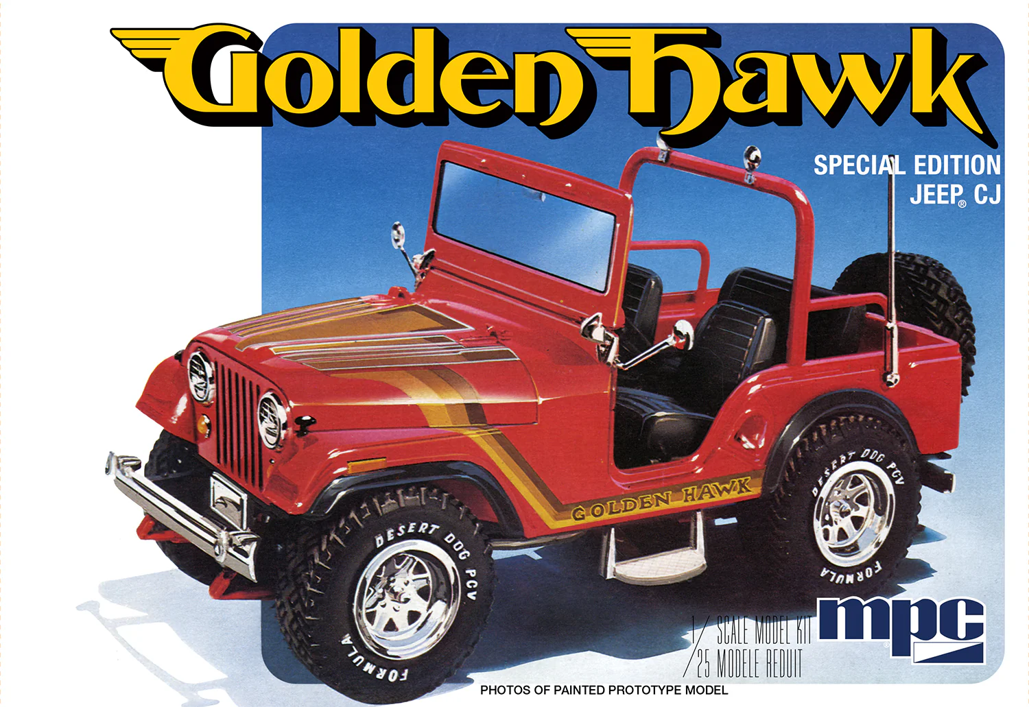 MPC 1981 Jeep CJ5 Golden Hawk 1:25 Scale Model Kit - Image 7