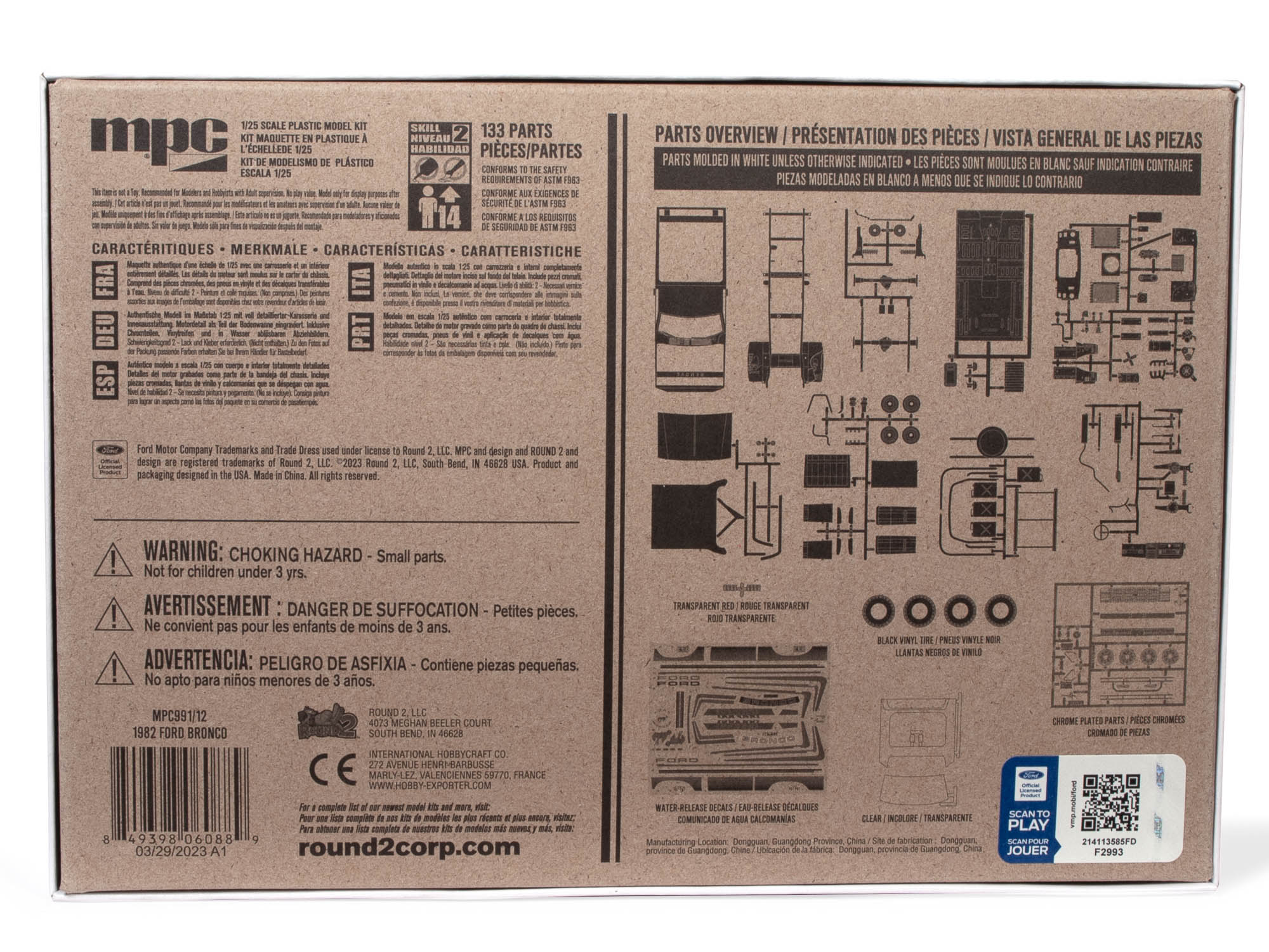 MPC 1982 Ford Bronco 1:25 Scale Model Kit - Image 4