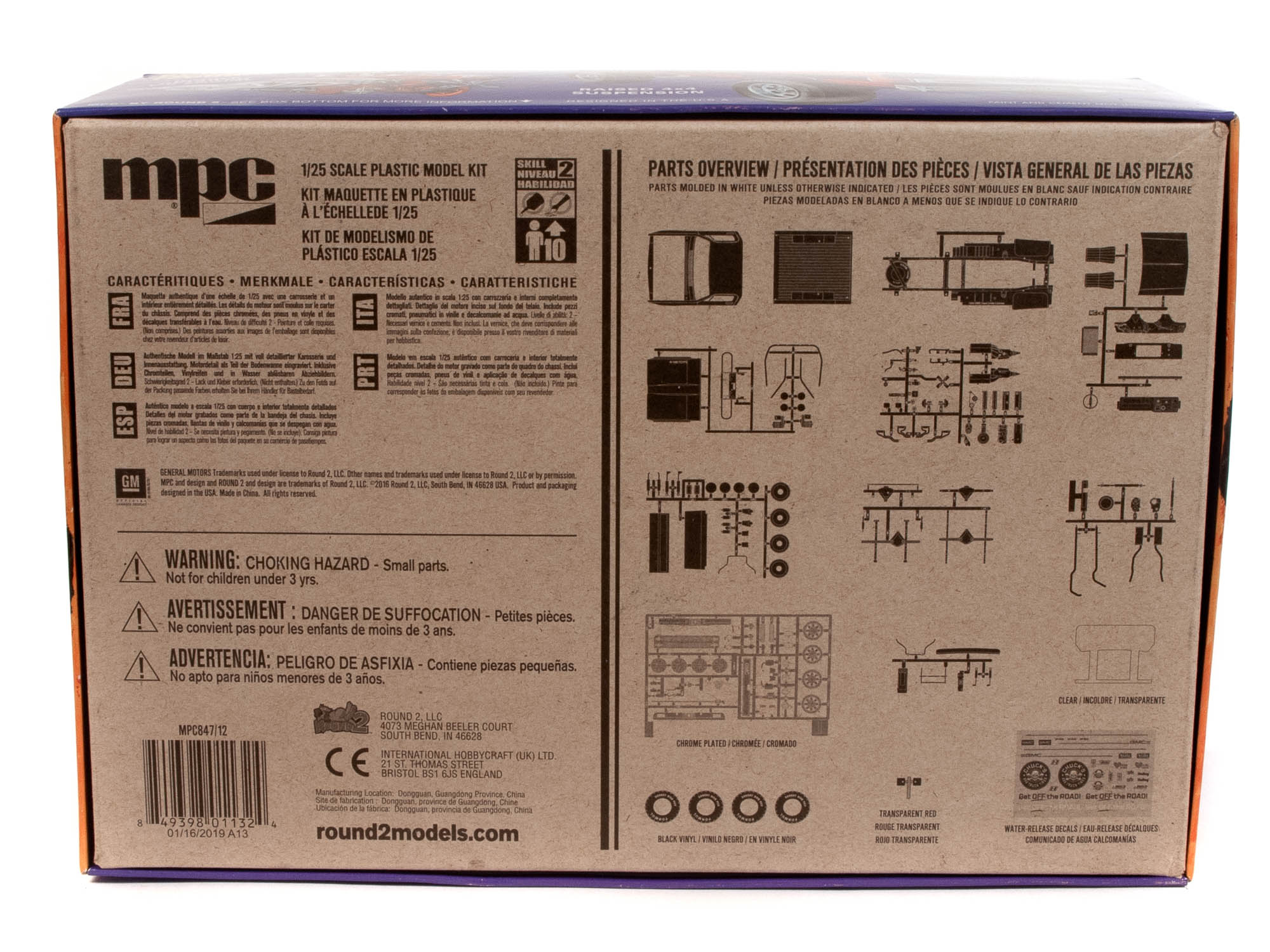 MPC 1984 GMC Pickup (Molded in White) 1:25 Scale Model Kit - Image 4