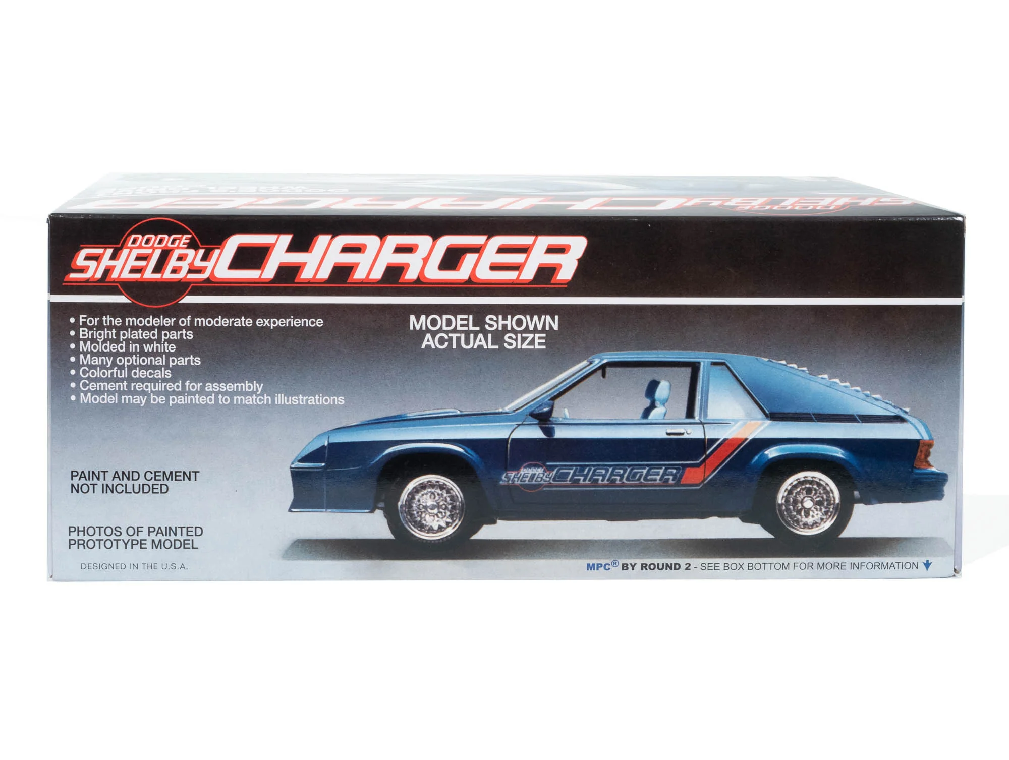MPC 1986 Dodge Shelby Charger 1:25 Scale Model Kit - Image 2