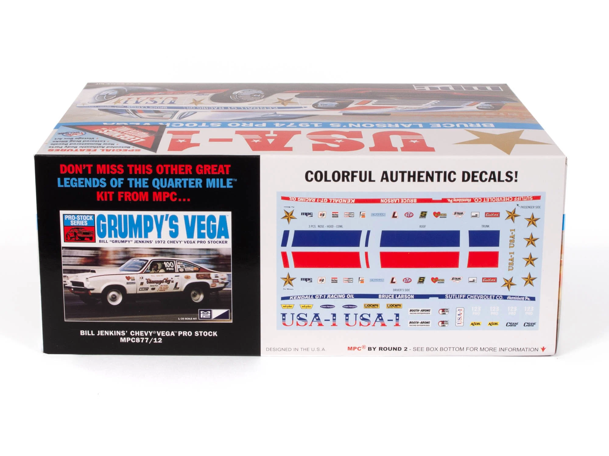 MPC Bruce Larson USA-1 Pro Stock Vega 1:25 Scale Model Kit - Image 2