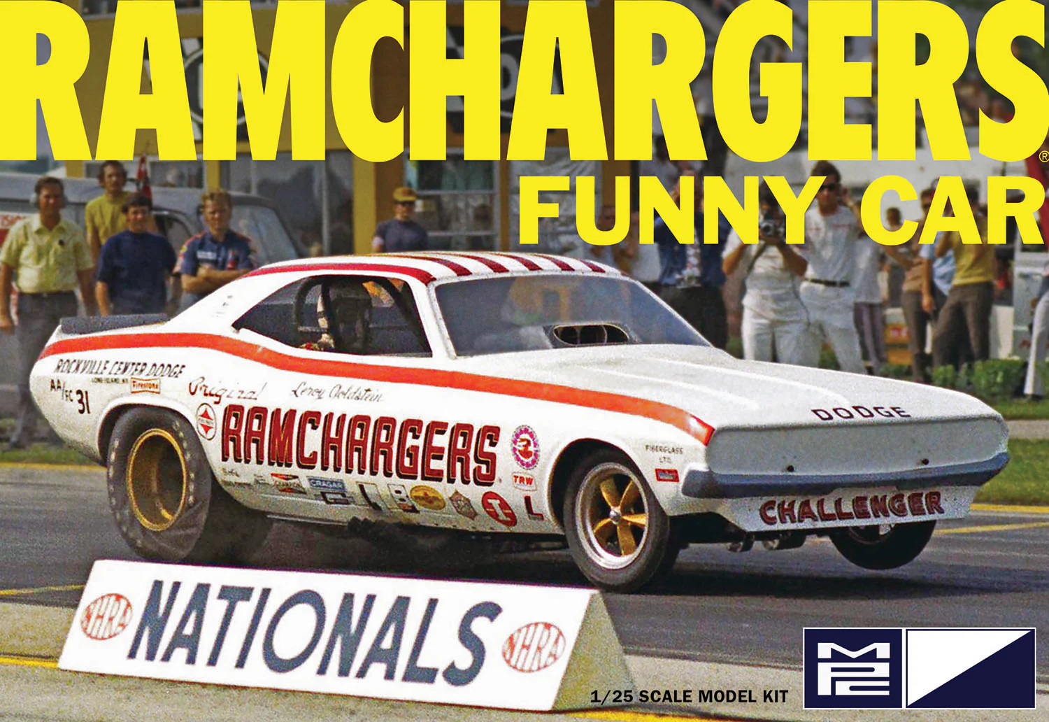 MPC Ramchargers Dodge Challenger Funny Car 1:25 Scale Model Kit - Image 6