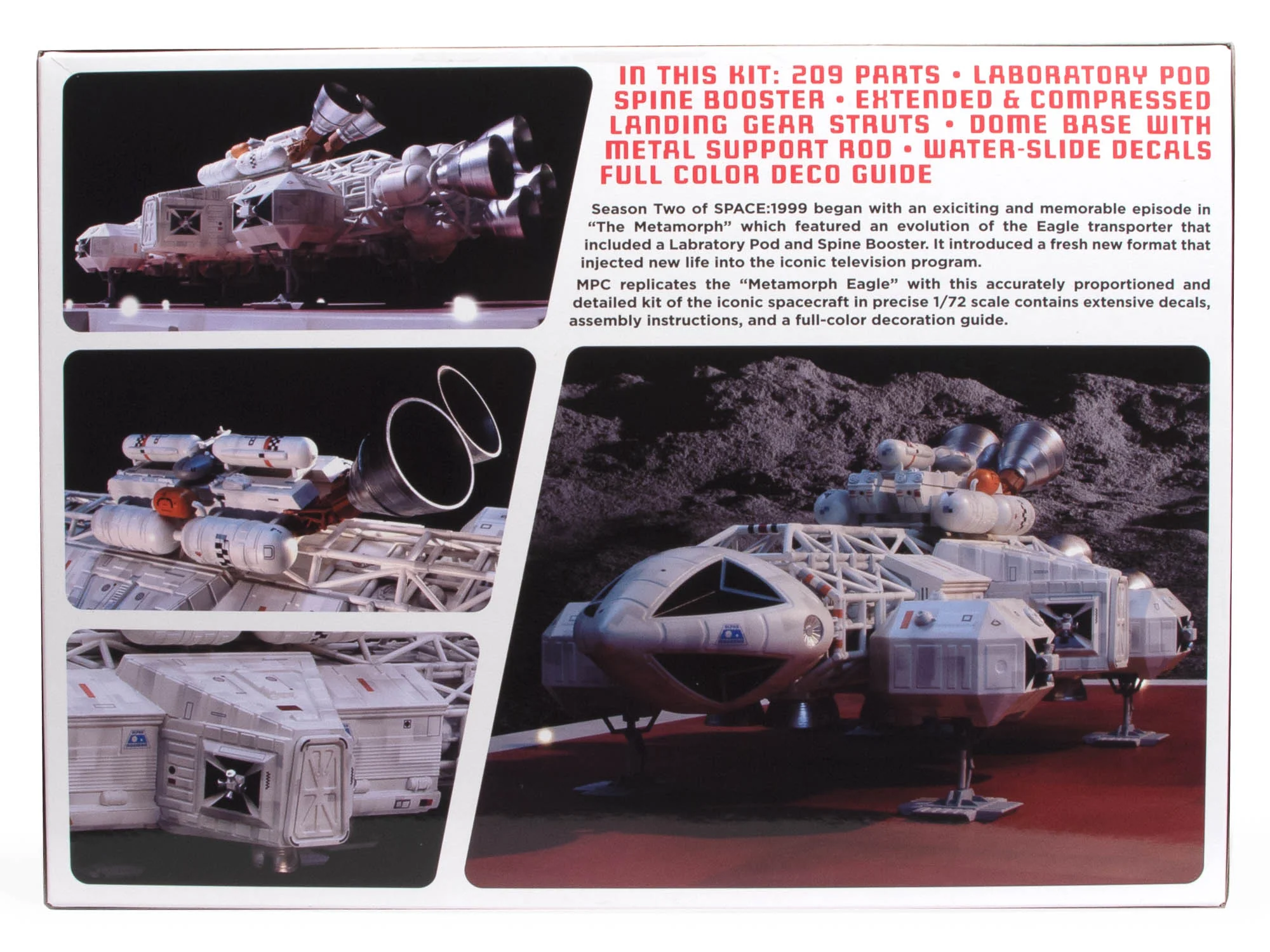 MPC 14" Space:1999 Eagle 4 featuring Lab Pod & Spine Booster 1:72 Scale Model Kit - Image 4