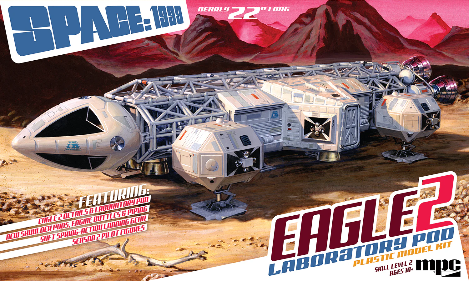 MPC Space:1999 Eagle II w-Lab Pod 1:48 Scale Model Kit - Image 9