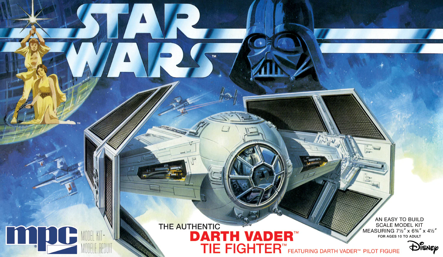 MPC Star Wars: A New Hope Darth Vader Tie Fighter 1:32 Scale Model Kit - Image 7