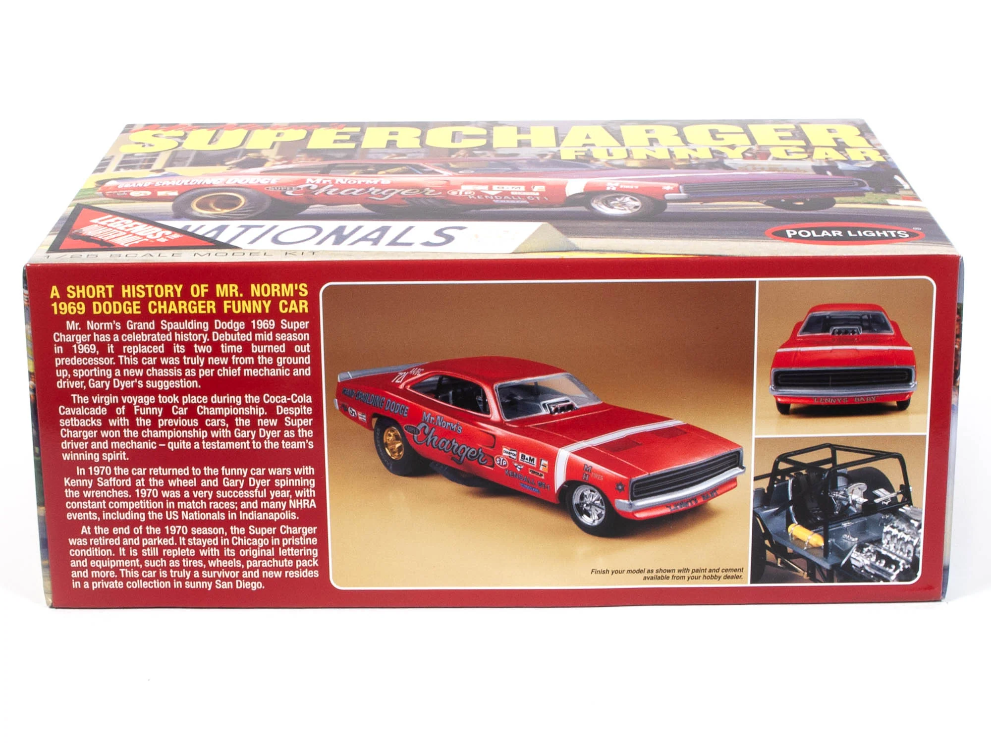 Polar Lights 1969 Dodge Charger Funny Car Mr. Norm 1:25 Scale Model Kit - Image 3