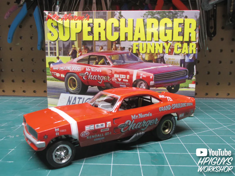 Polar Lights 1969 Dodge Charger Funny Car Mr. Norm 1:25 Scale Model Kit - Image 5