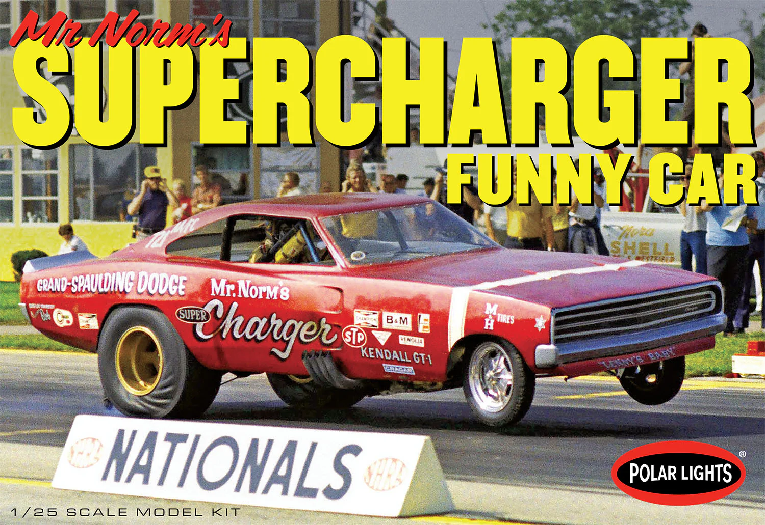 Polar Lights 1969 Dodge Charger Funny Car Mr. Norm 1:25 Scale Model Kit - Image 6