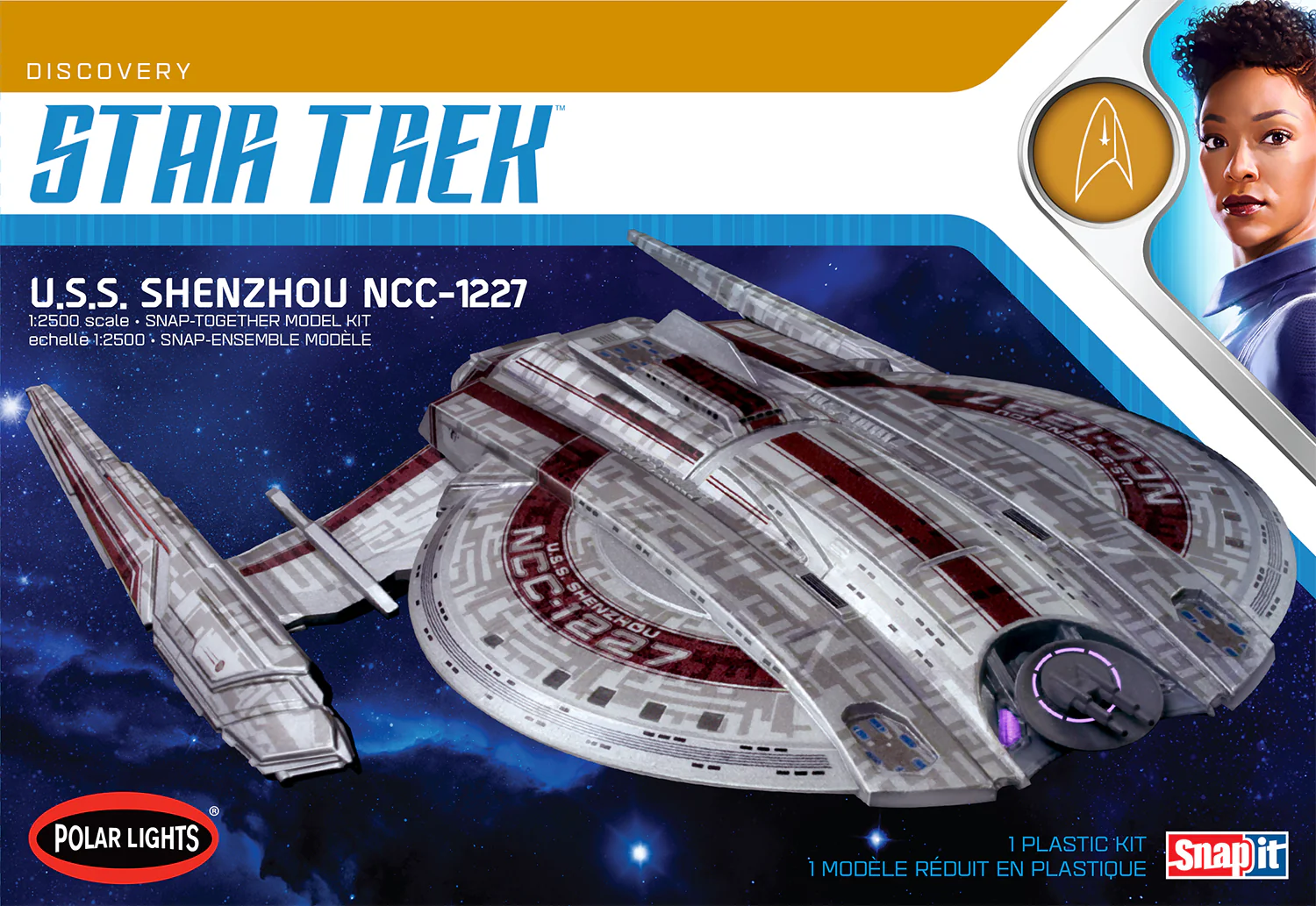 Polar Lights Star Trek Discovery U.S.S. Shenzhou 1:2500 Scale Snap Kit - Image 4