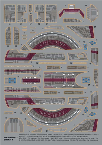 Polar Lights Star Trek Discovery U.S.S. Shenzhou 1:2500 Scale Snap Kit - Image 6