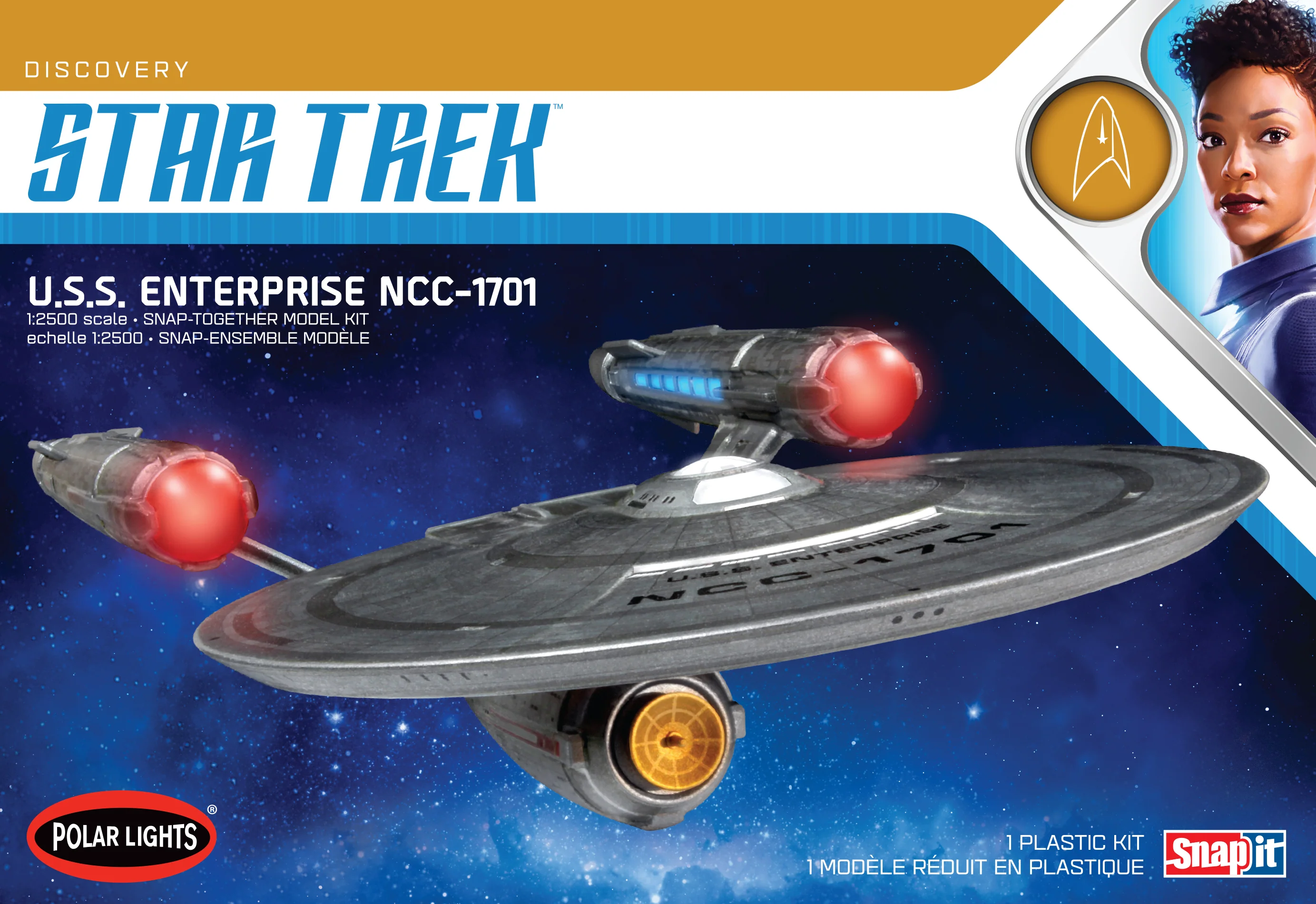 Polar Lights Star Trek Discovery USS Enterprise 1:2500 Scale SNAP Kit - Image 7