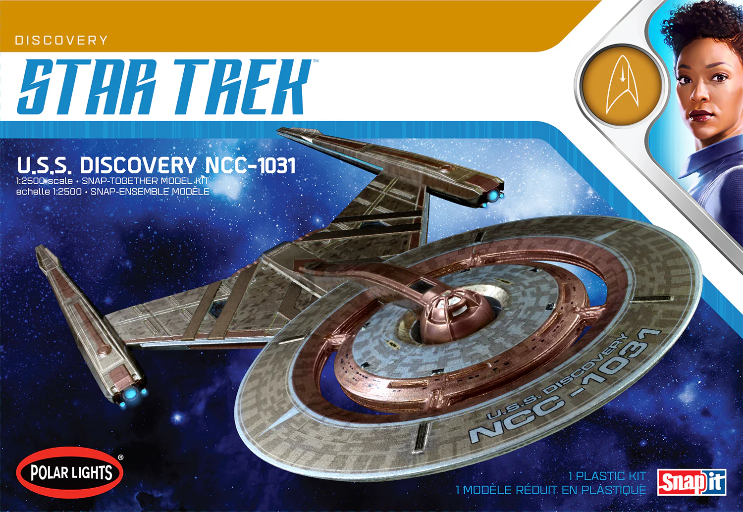 Polar Lights Star Trek U.S.S. Discovery NCC-1031 1:2500 Scale Snap Kit - Image 7