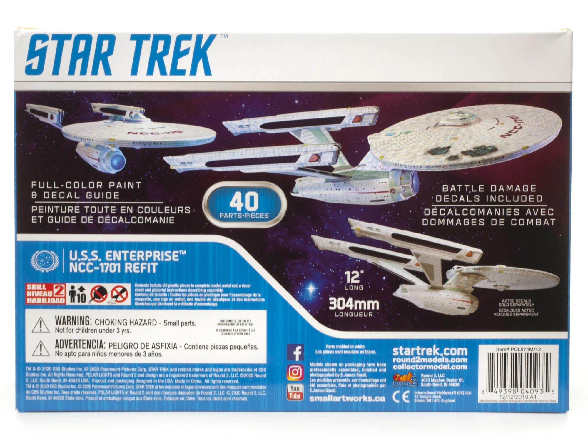 Polar Lights Star Trek U.S.S. Enterprise Refit Wrath of Khan Edition 1:1000 Scale Model Kit - Image 4