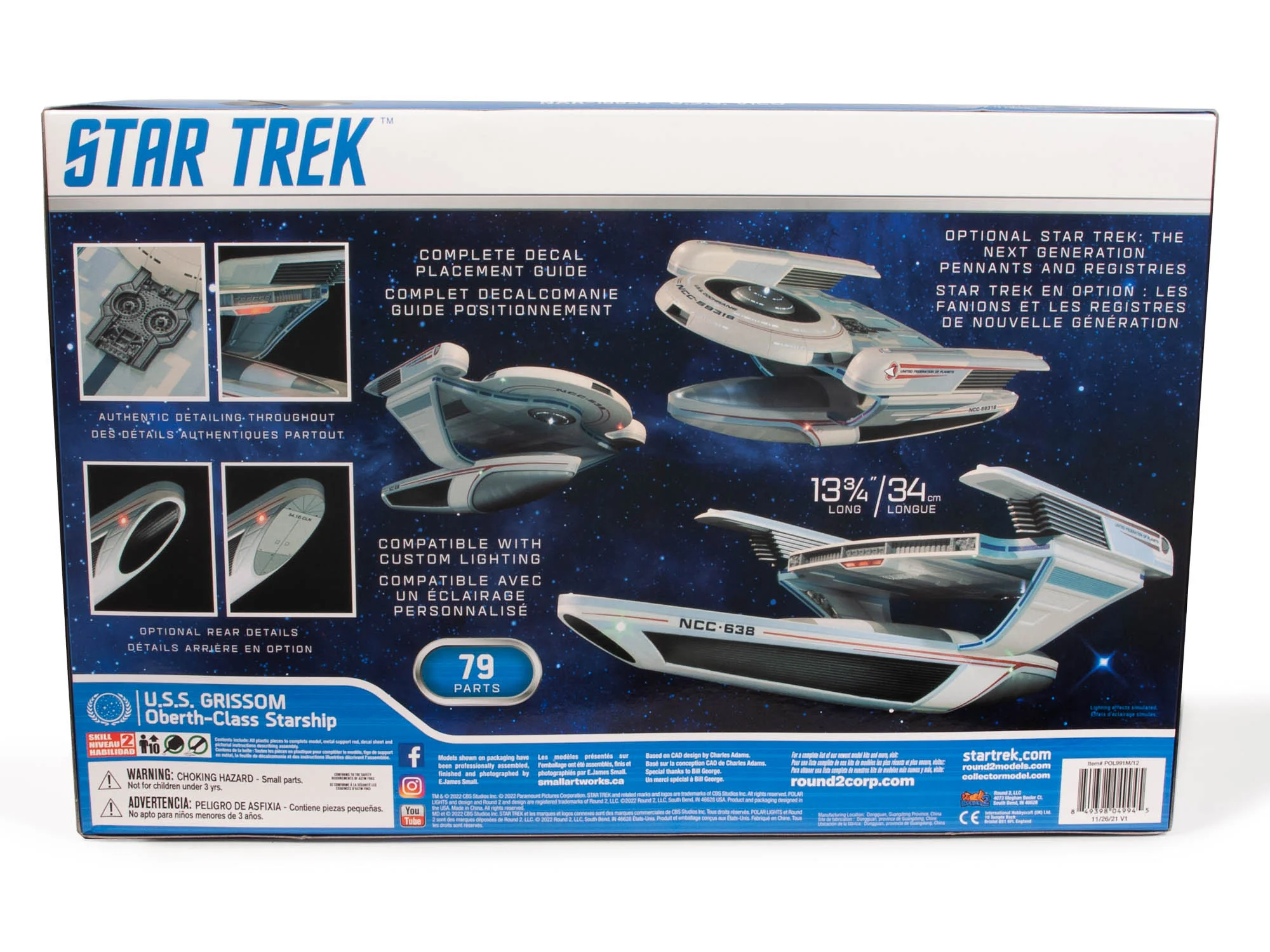 Polar Lights Star Trek U.S.S. Grissom 1:350 Scale Model Kit - Image 4