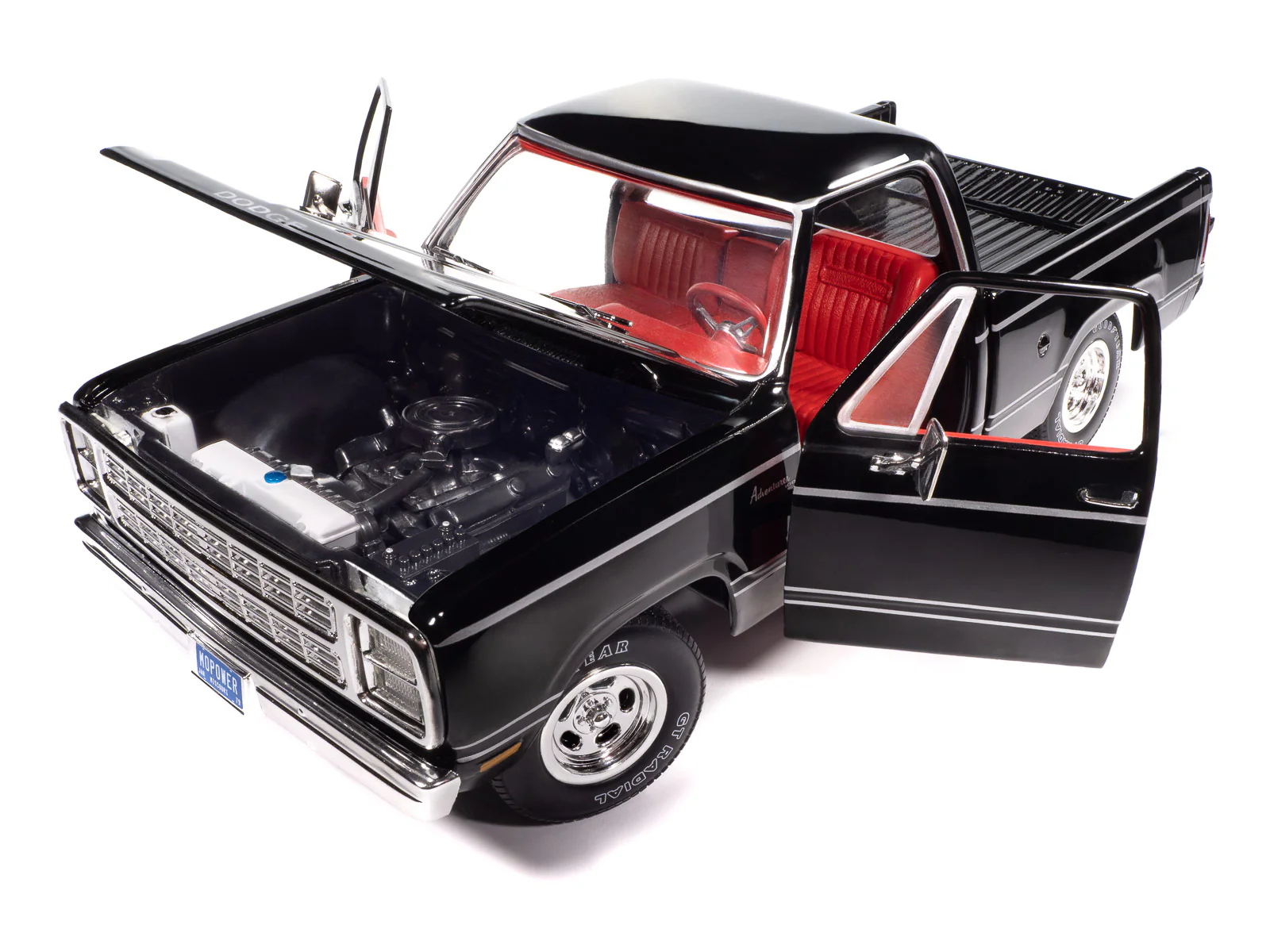 American Muscle 1979 Dodge SWB Sweptline Pickup Adventurer 1:18 Scale Diecast - Image 6