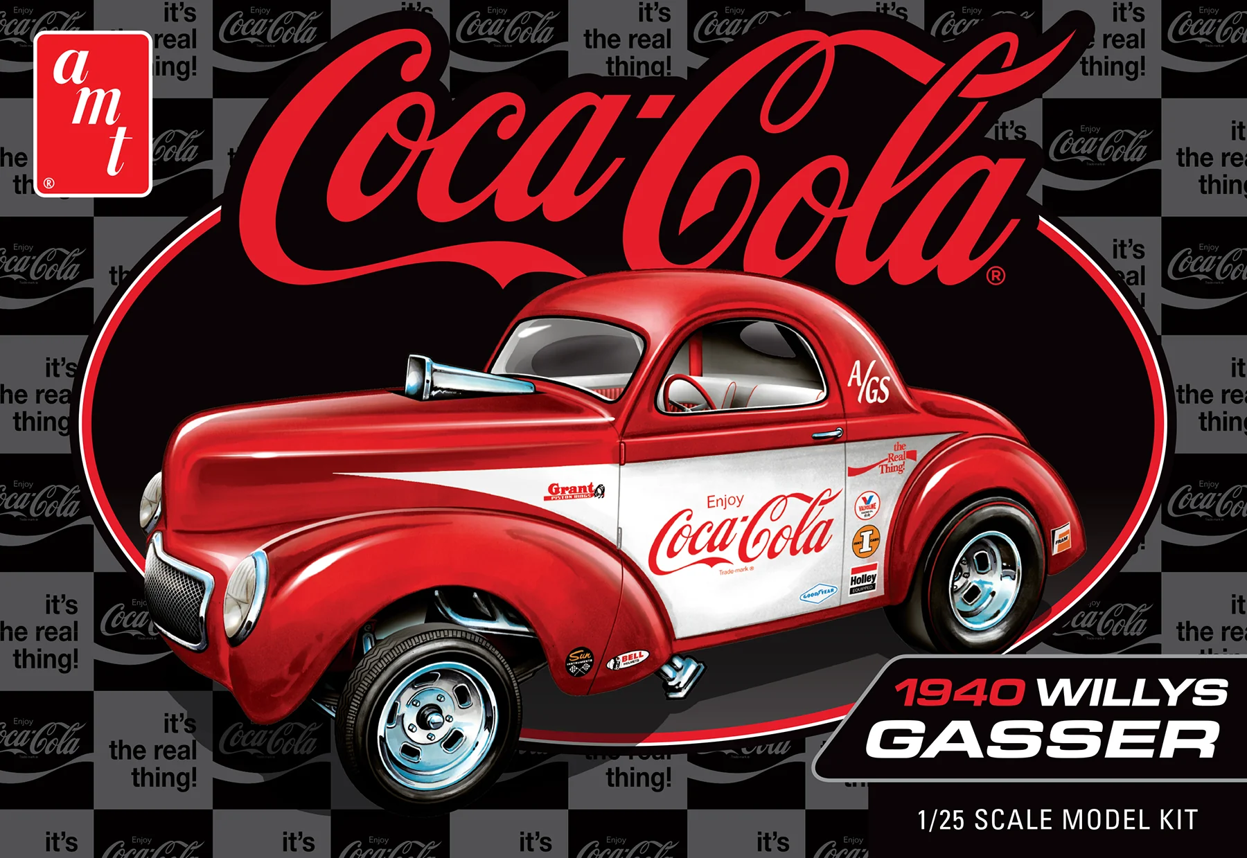 AMT 1940 Willys Coupe (Coke Race Team) 1:25 Scale Model Kit - Image 7